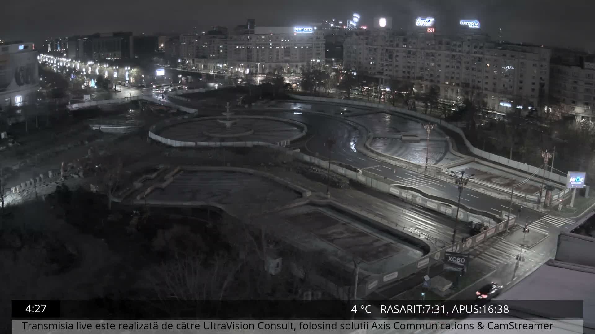 Bucharest from Piata Unirii Union Square Skyline Live Cam - Unirii, Sector 3, Bucharest, Romania
