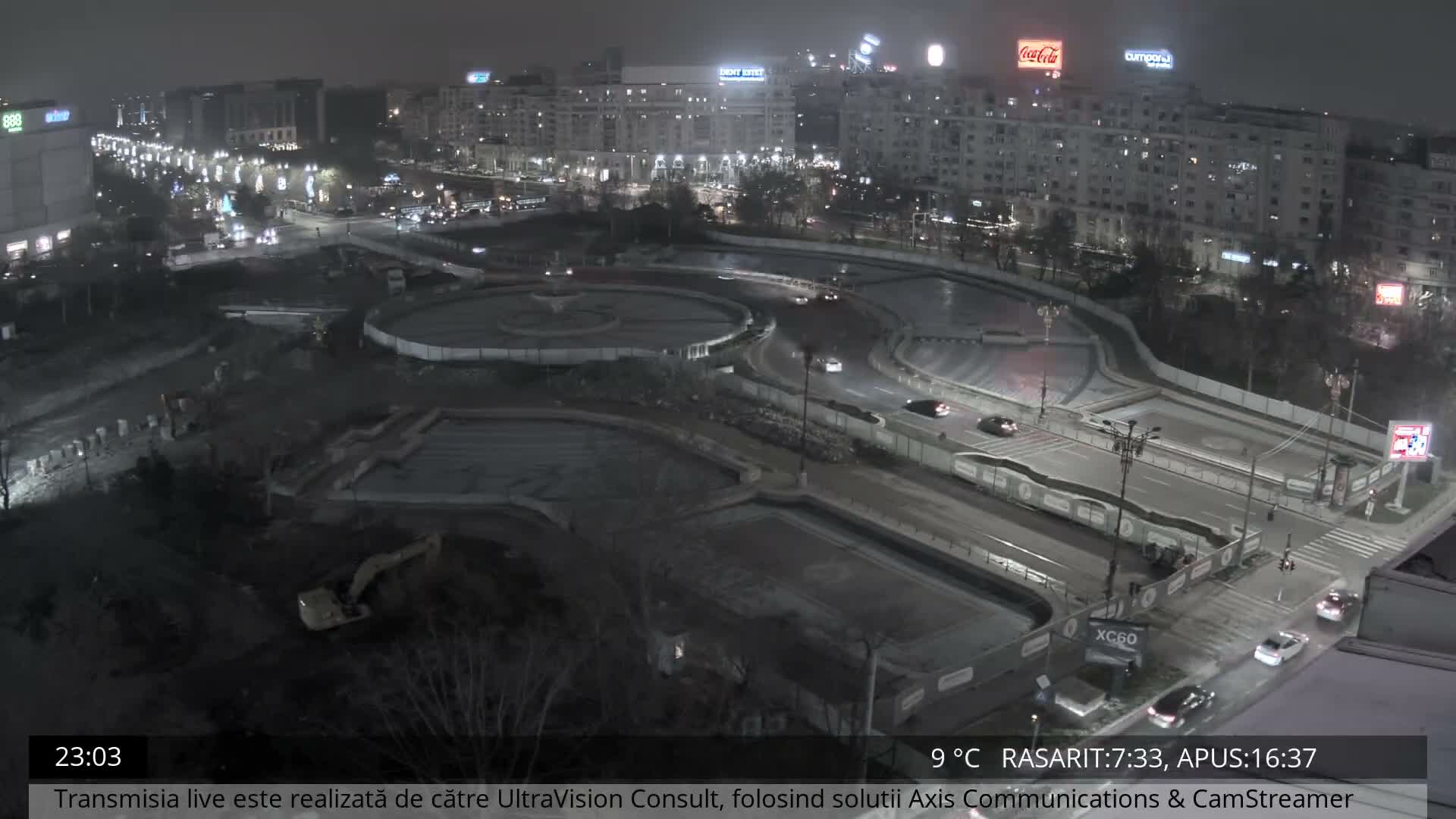 Bucharest from Piata Unirii Union Square Skyline Live Cam - Unirii, Sector 3, Bucharest, Romania