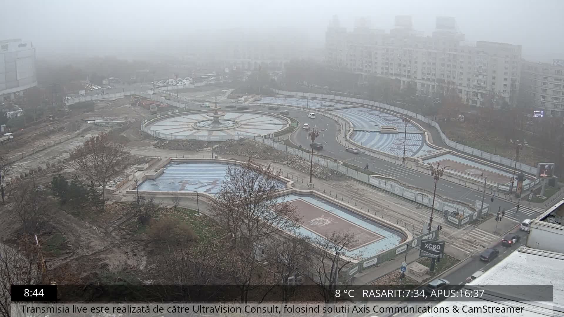 Bucharest from Piata Unirii Union Square Skyline Live Cam - Unirii, Sector 3, Bucharest, Romania