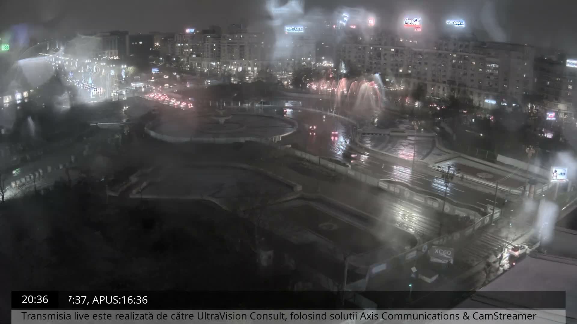 Bucharest from Piata Unirii Union Square Skyline Live Cam - Unirii, Sector 3, Bucharest, Romania