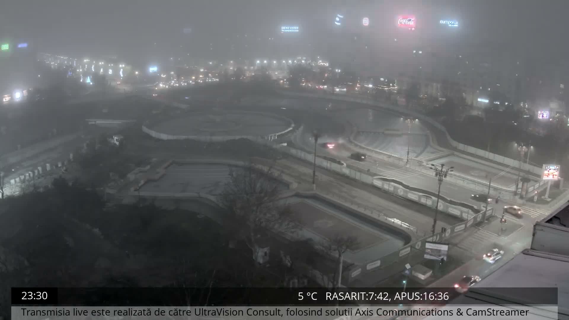 Bucharest from Piata Unirii Union Square Skyline Live Cam - Unirii, Sector 3, Bucharest, Romania