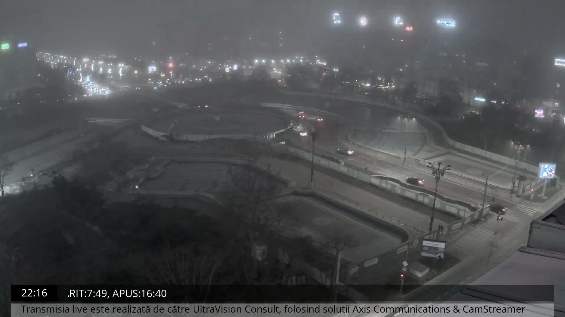 Bucharest from Piata Unirii Union Square Skyline Live Cam - Unirii, Sector 3, Bucharest, Romania