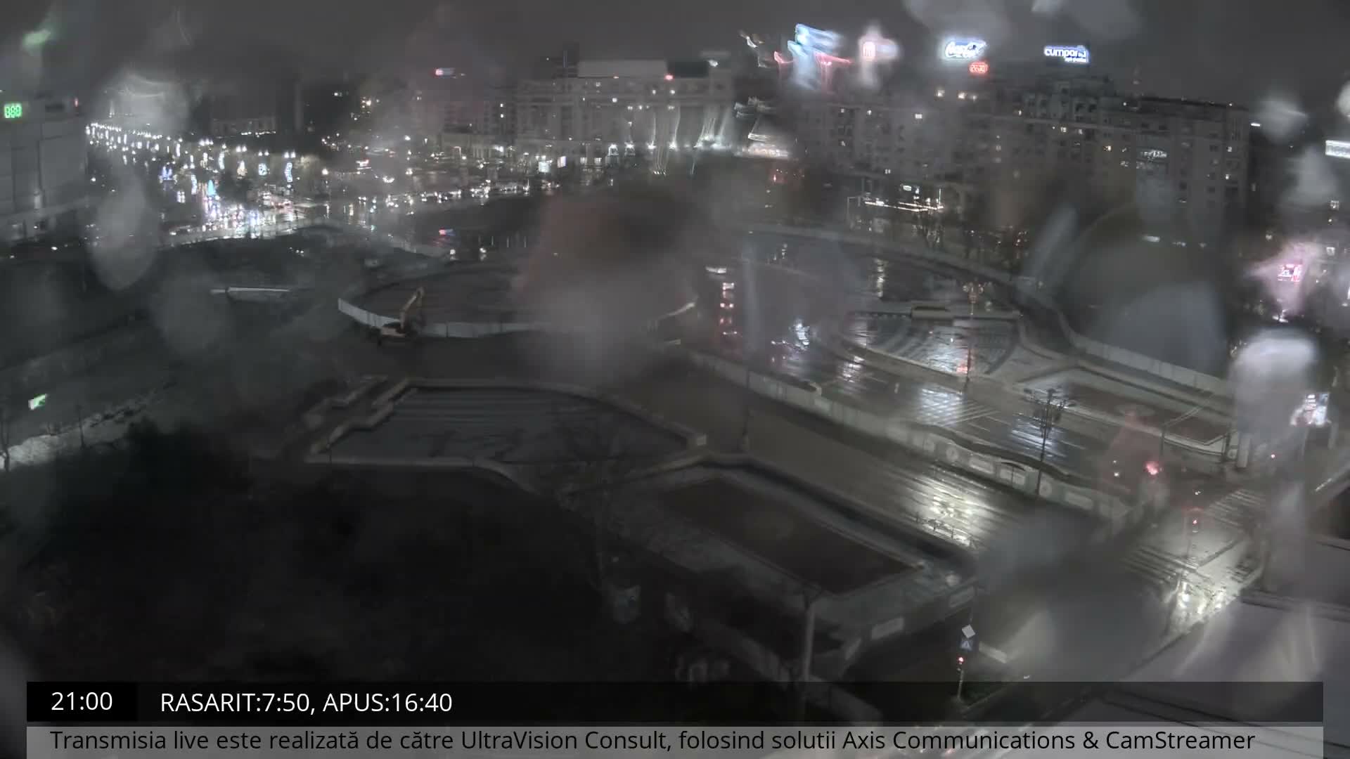 Bucharest from Piata Unirii Union Square Skyline Live Cam - Unirii, Sector 3, Bucharest, Romania