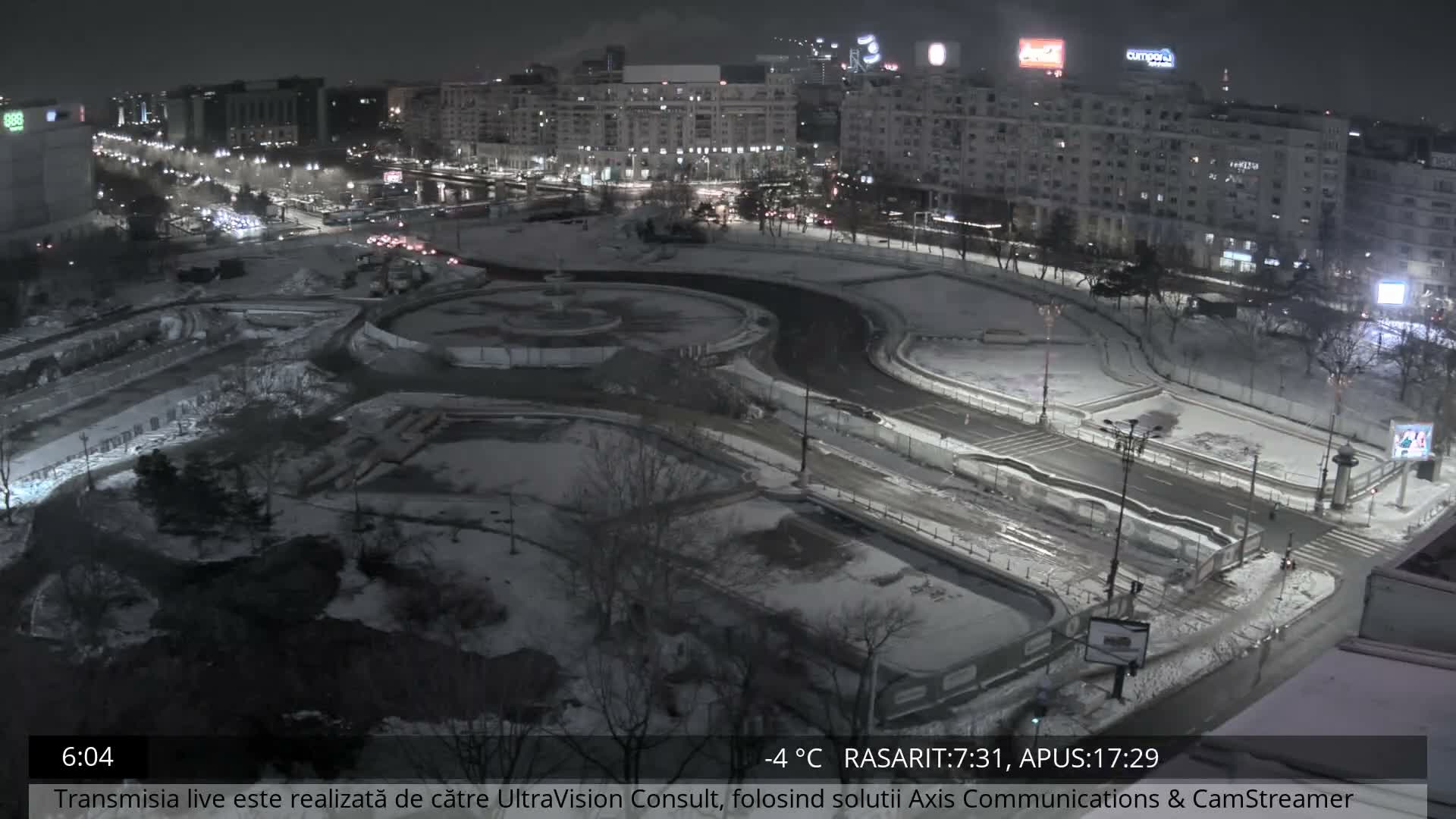 Bucharest from Piata Unirii Union Square Skyline Live Cam - Unirii, Sector 3, Bucharest, Romania