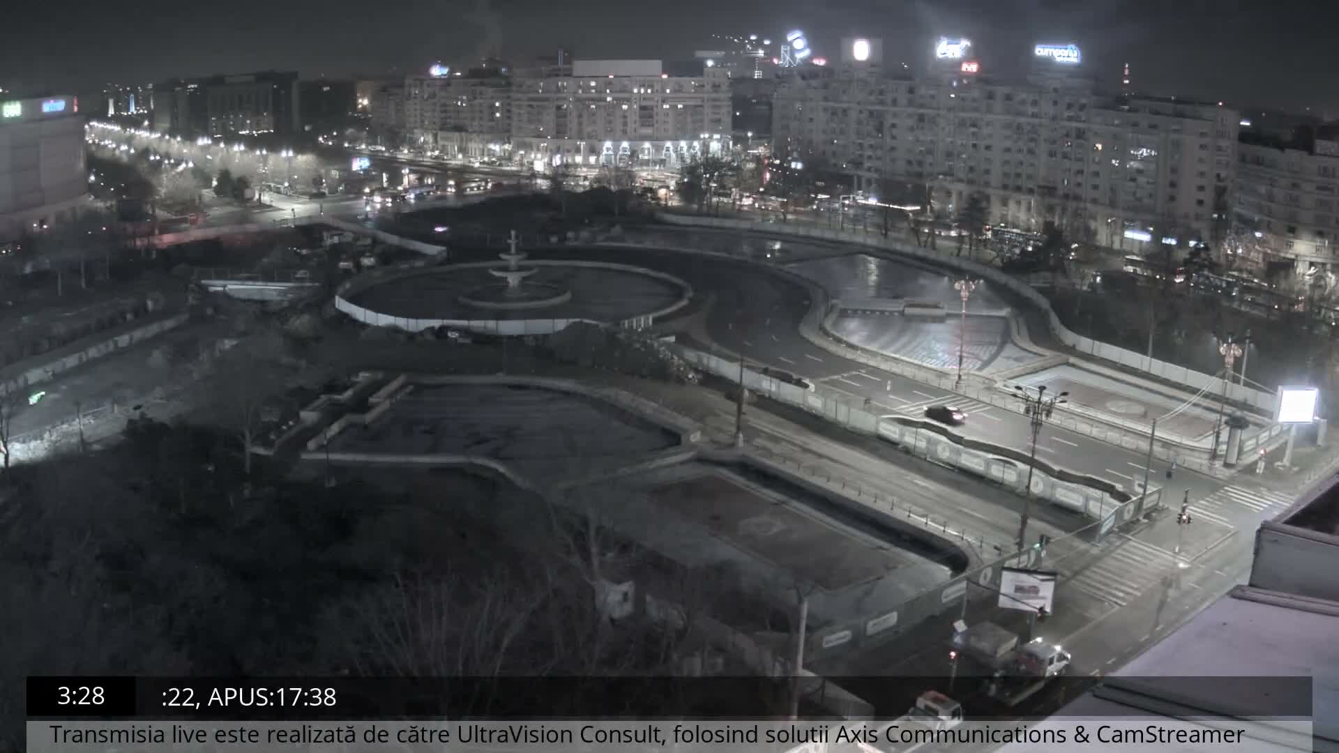 Bucharest from Piata Unirii Union Square Skyline Live Cam - Unirii, Sector 3, Bucharest, Romania