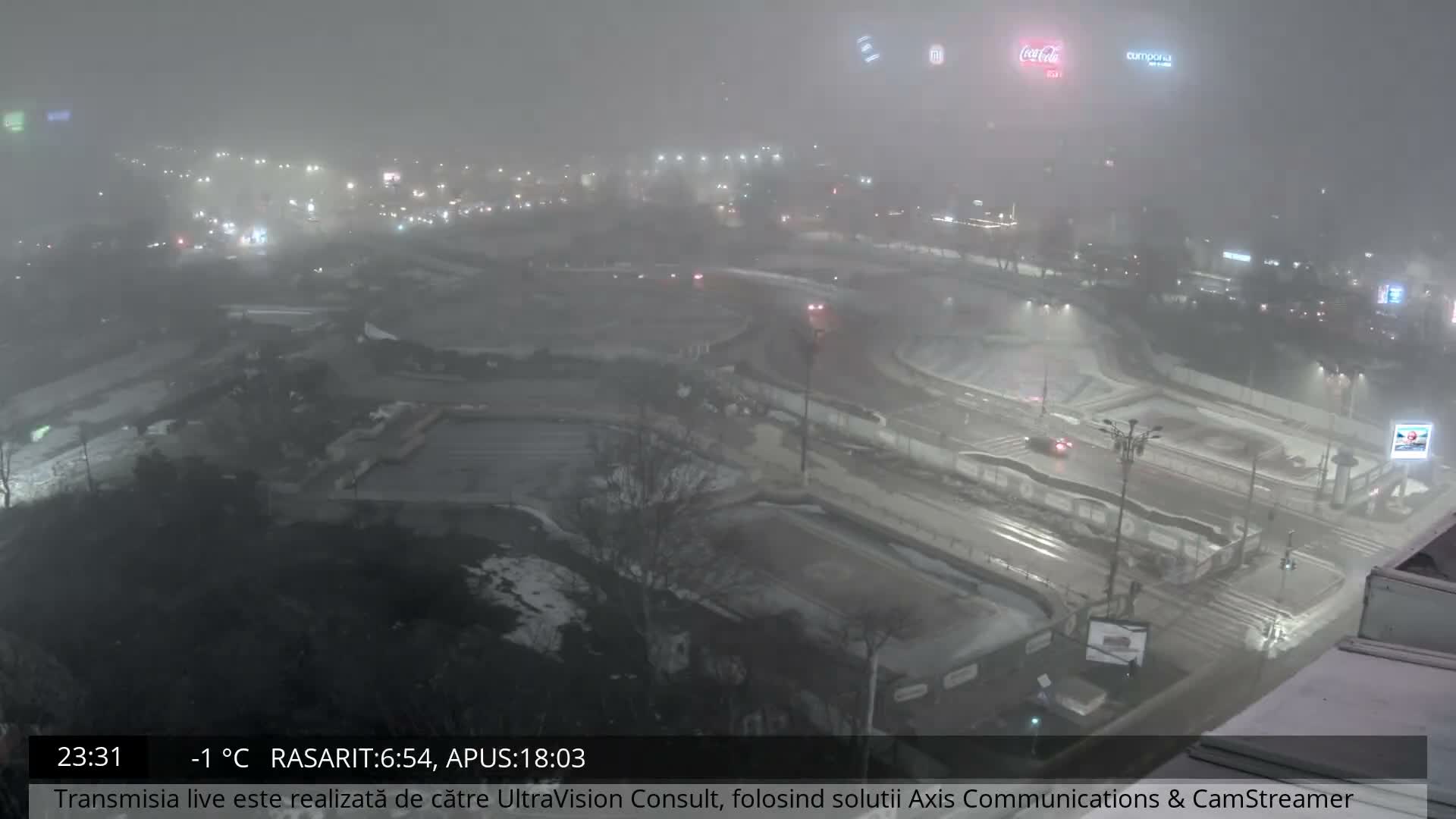 Bucharest from Piata Unirii Union Square Skyline Live Cam - Unirii, Sector 3, Bucharest, Romania