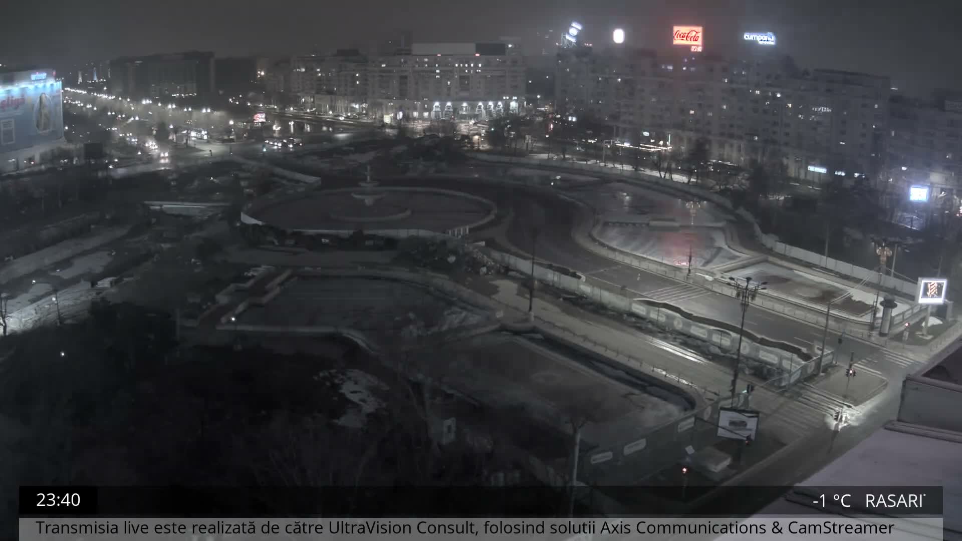 Bucharest from Piata Unirii Union Square Skyline Live Cam - Unirii, Sector 3, Bucharest, Romania