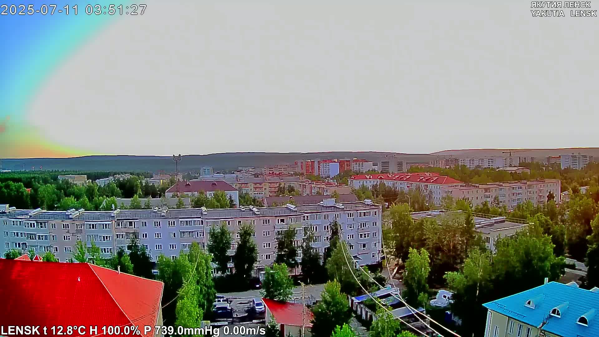 Lensk North Towards Skyline Live Cam - Lensk, Lensky, Sakha, Far Eastern (Dal'nevostochnyy), Russia