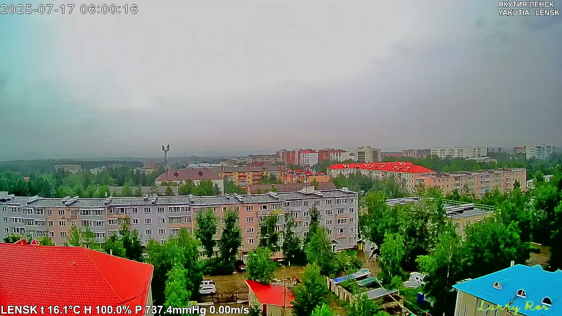 Lensk North Towards Skyline Live Cam - Lensk, Lensky, Sakha, Far Eastern (Dal'nevostochnyy), Russia