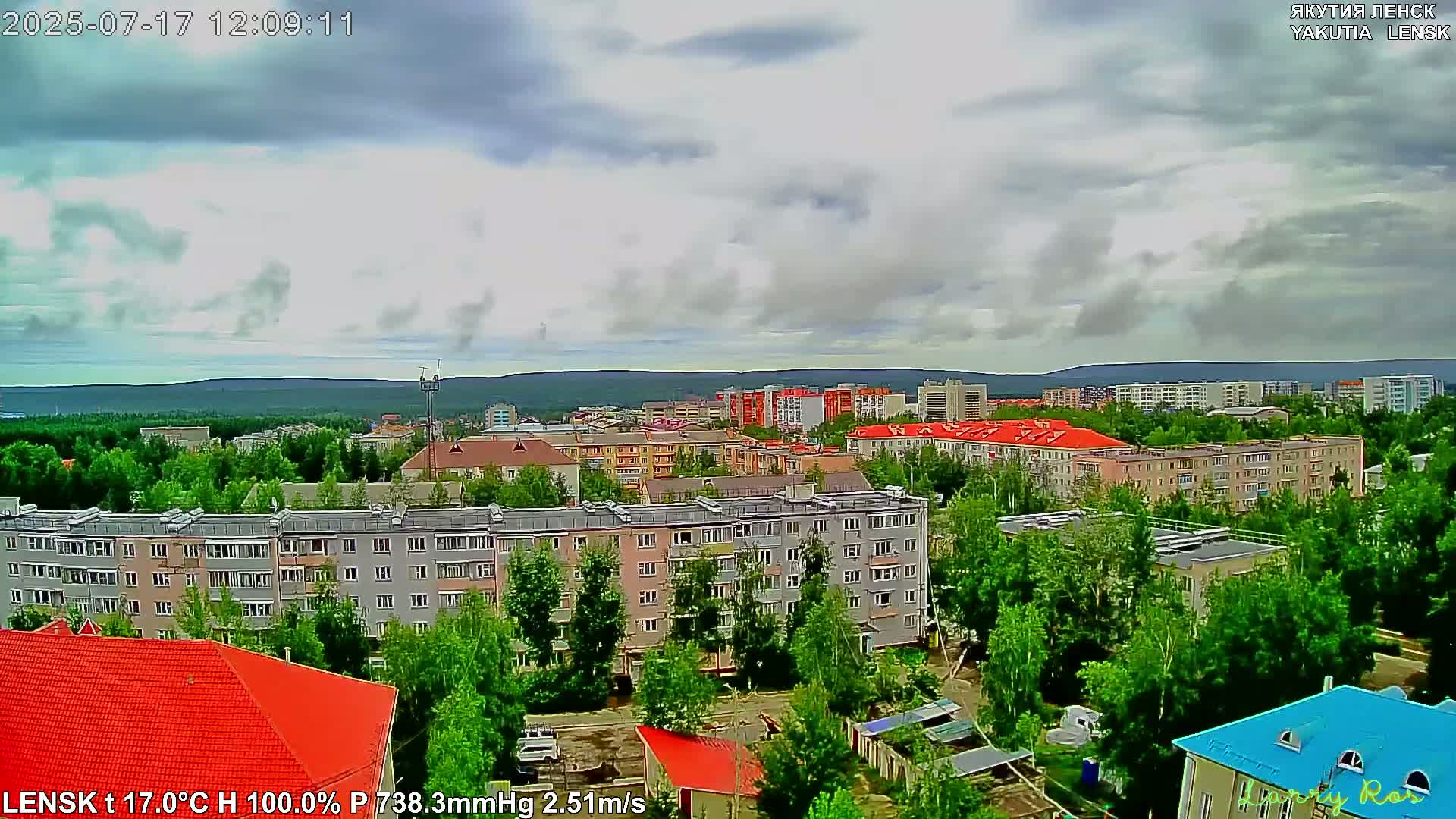 Lensk North Towards Skyline Live Cam - Lensk, Lensky, Sakha, Far Eastern (Dal'nevostochnyy), Russia
