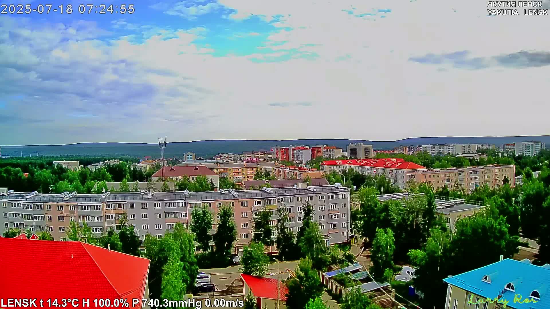 Lensk North Towards Skyline Live Cam - Lensk, Lensky, Sakha, Far Eastern (Dal'nevostochnyy), Russia