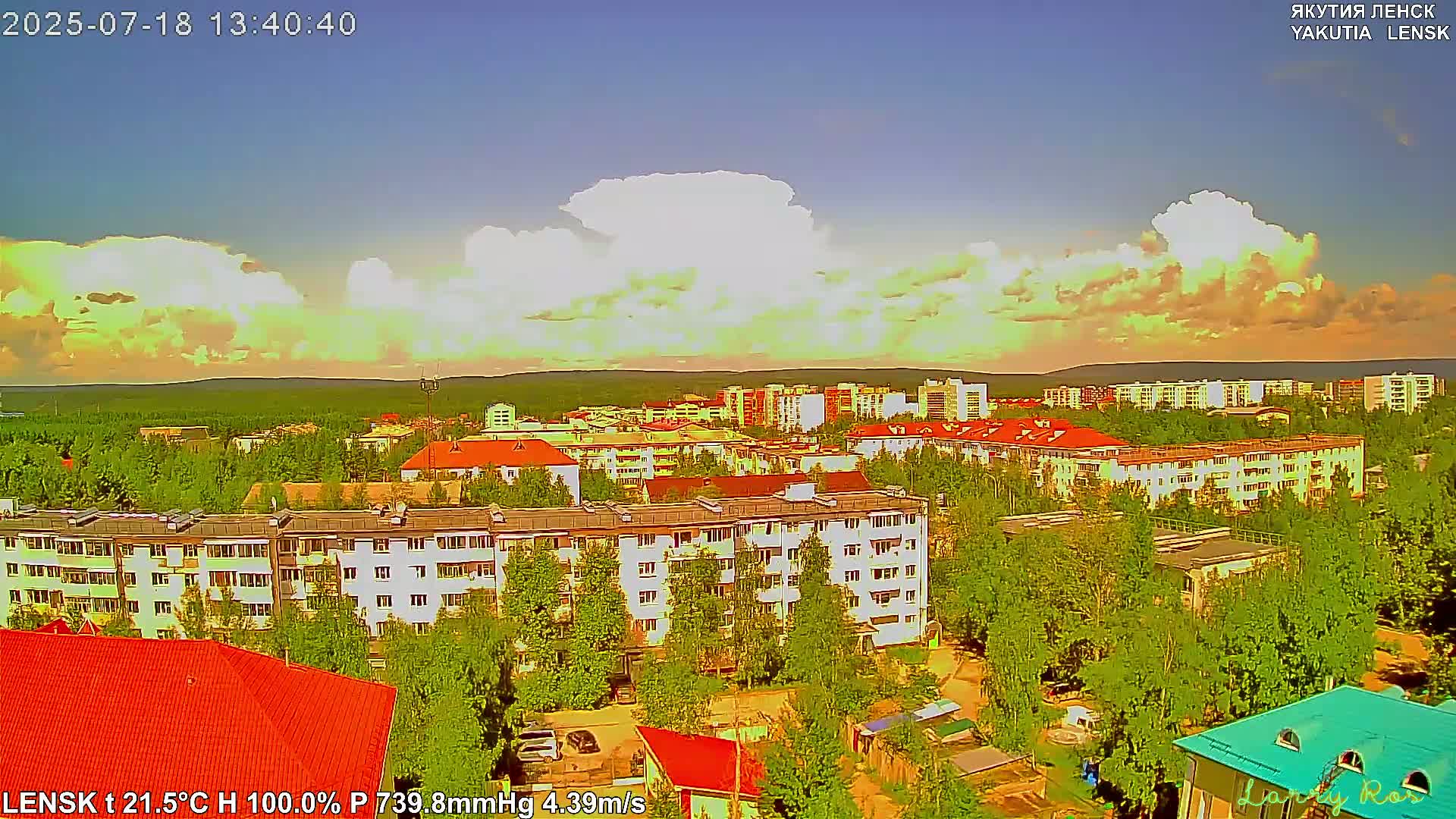 Lensk North Towards Skyline Live Cam - Lensk, Lensky, Sakha, Far Eastern (Dal'nevostochnyy), Russia