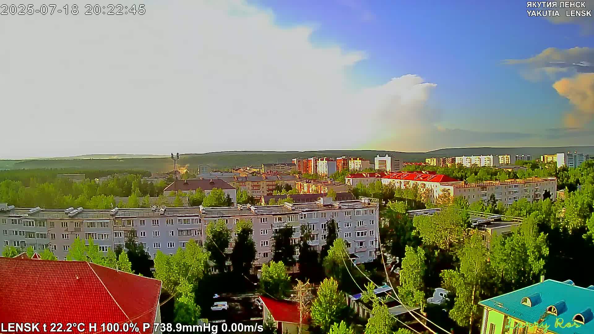Lensk North Towards Skyline Live Cam - Lensk, Lensky, Sakha, Far Eastern (Dal'nevostochnyy), Russia