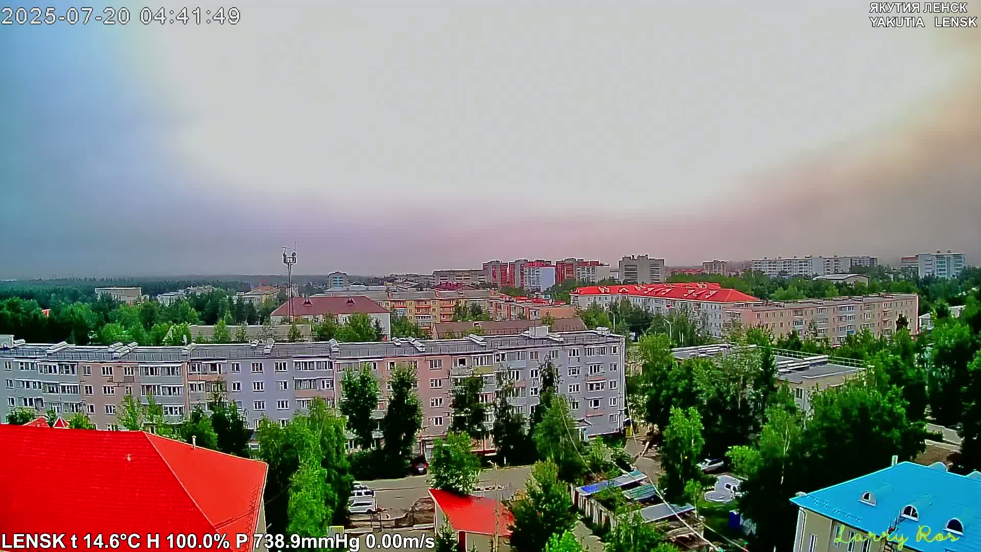 Lensk North Towards Skyline Live Cam - Lensk, Lensky, Sakha, Far Eastern (Dal'nevostochnyy), Russia