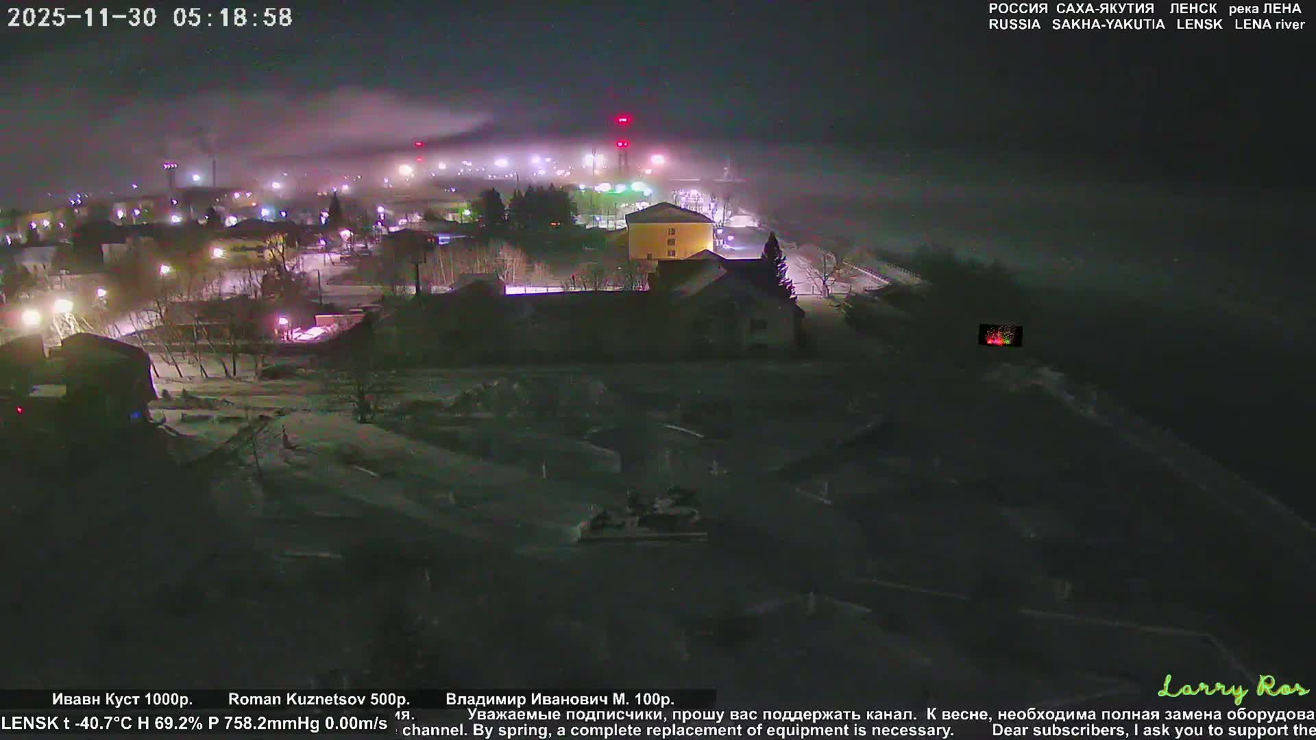 Lensk, Lena River & Pamyatnik Troyka (Monumet Troika) Skyline Live Cam - Lensk, Lensky, Sakha, Far Eastern (Dal'nevostochnyy), Russia