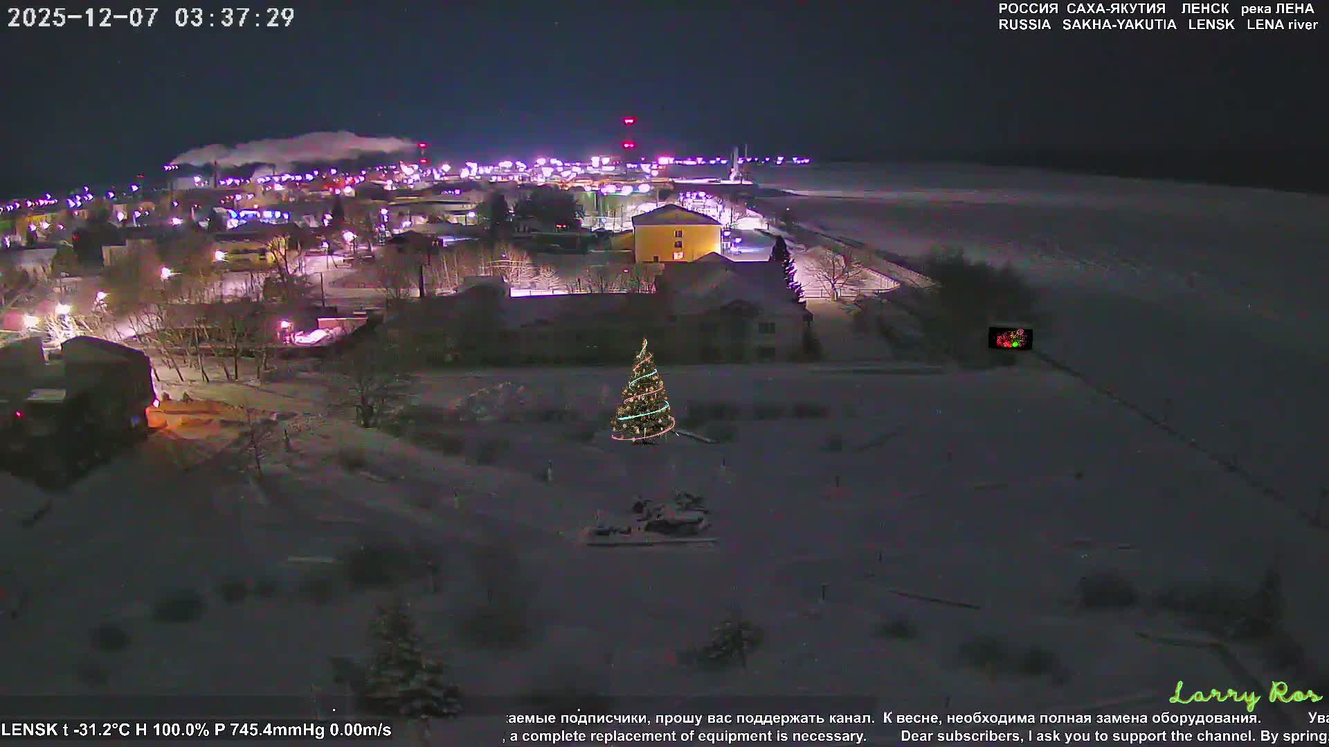 Lensk, Lena River & Pamyatnik Troyka (Monumet Troika) Skyline Live Cam - Lensk, Lensky, Sakha, Far Eastern (Dal'nevostochnyy), Russia
