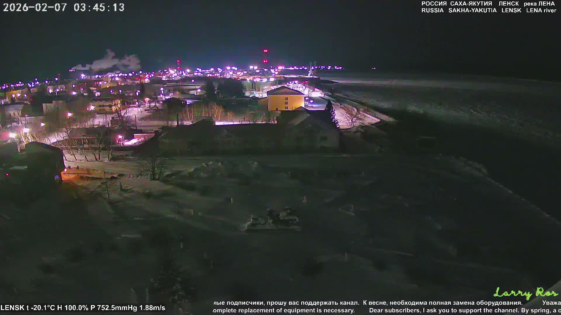 Lensk, Lena River & Pamyatnik Troyka (Monumet Troika) Skyline Live Cam - Lensk, Lensky, Sakha, Far Eastern (Dal'nevostochnyy), Russia