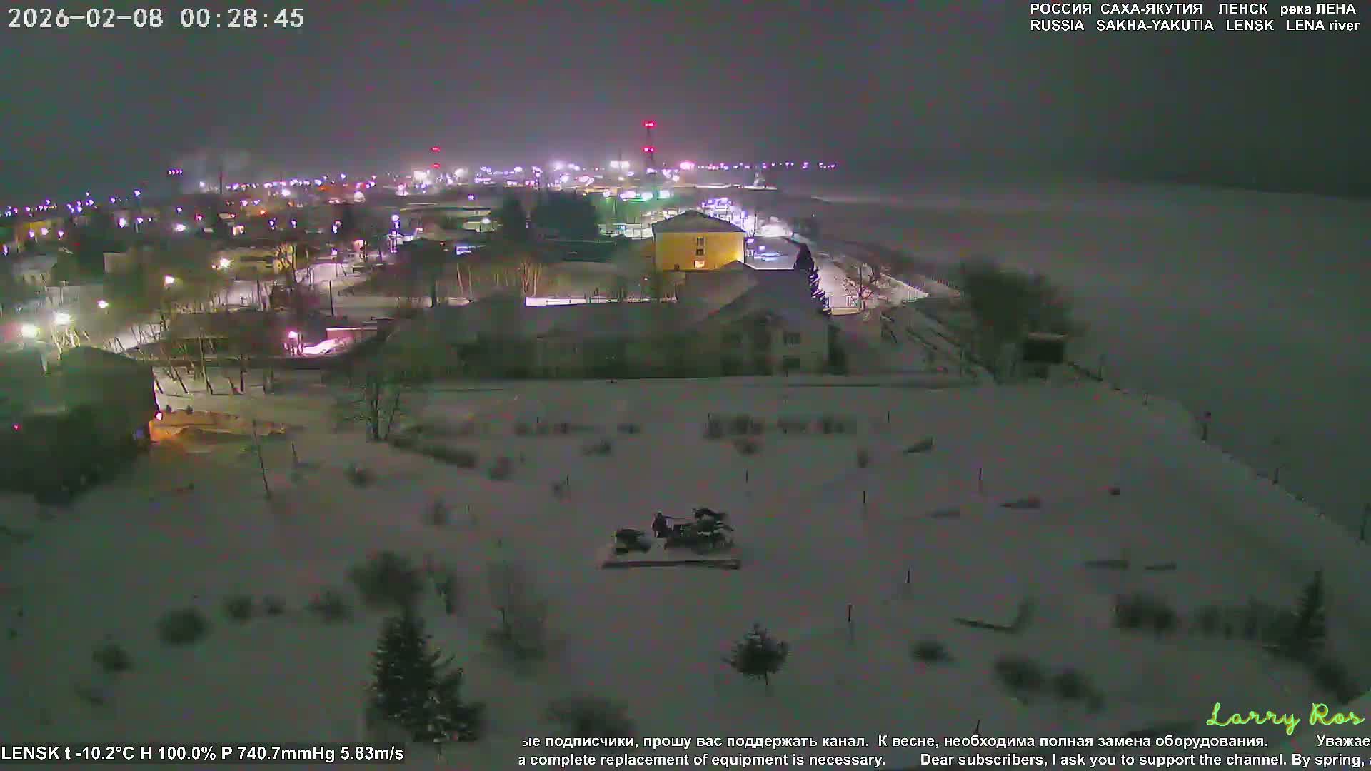 Lensk, Lena River & Pamyatnik Troyka (Monumet Troika) Skyline Live Cam - Lensk, Lensky, Sakha, Far Eastern (Dal'nevostochnyy), Russia