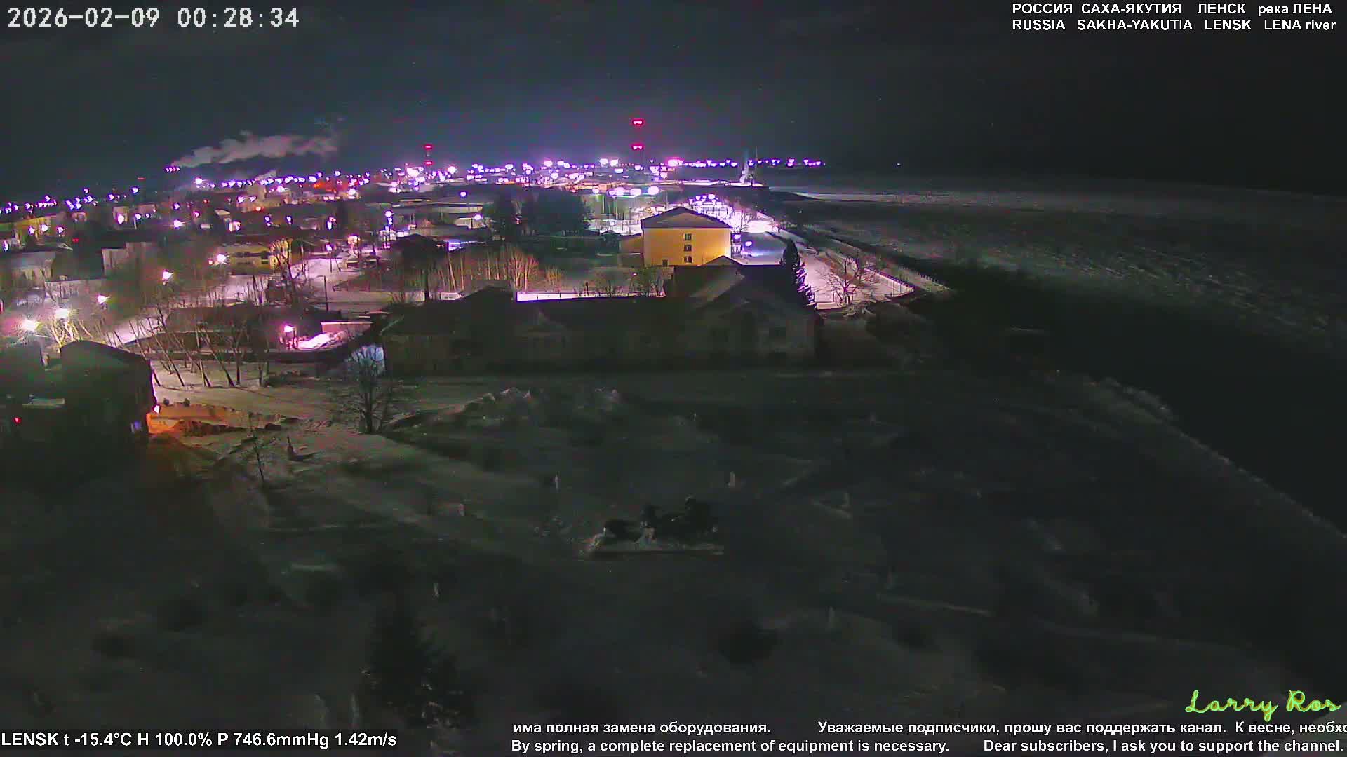 Lensk, Lena River & Pamyatnik Troyka (Monumet Troika) Skyline Live Cam - Lensk, Lensky, Sakha, Far Eastern (Dal'nevostochnyy), Russia