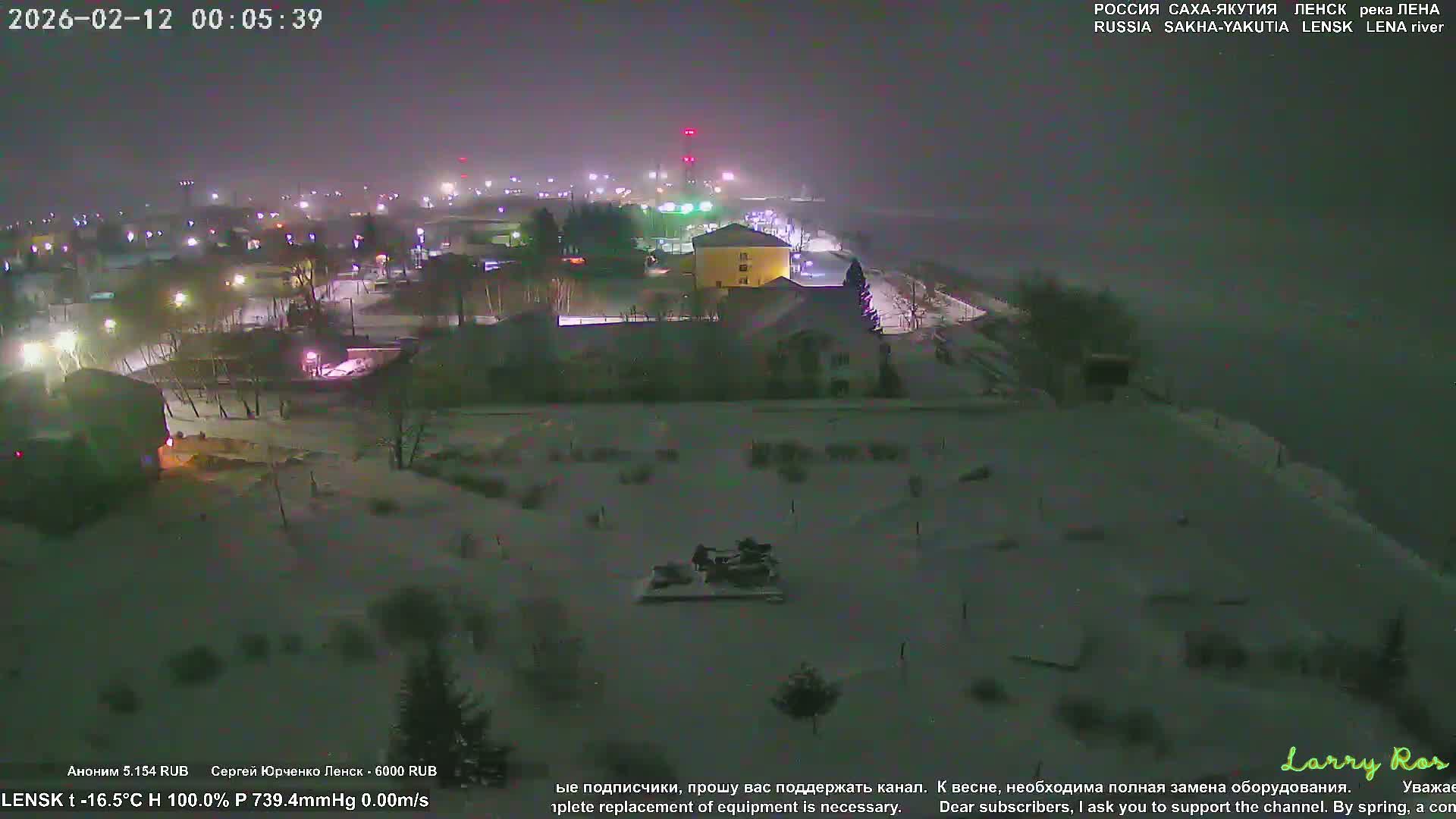 Lensk, Lena River & Pamyatnik Troyka (Monumet Troika) Skyline Live Cam - Lensk, Lensky, Sakha, Far Eastern (Dal'nevostochnyy), Russia