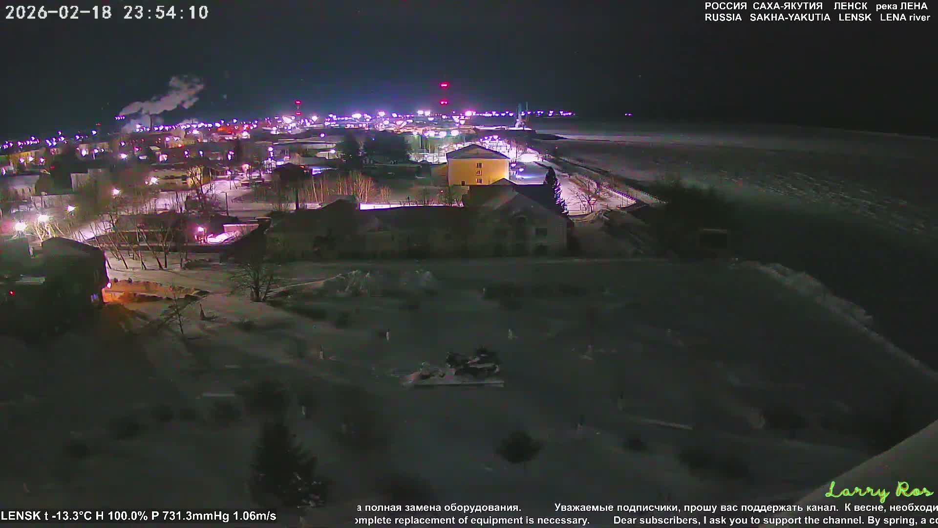 Lensk, Lena River & Pamyatnik Troyka (Monumet Troika) Skyline Live Cam - Lensk, Lensky, Sakha, Far Eastern (Dal'nevostochnyy), Russia