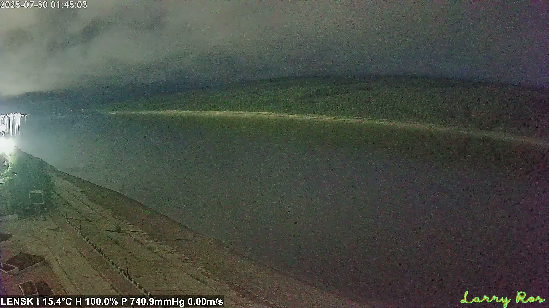 Lensk,  Lena River (Reka Lena) & River South Forest Live Cam - Lensk, Lensky, Sakha, Far Eastern (Dal'nevostochnyy), Russia