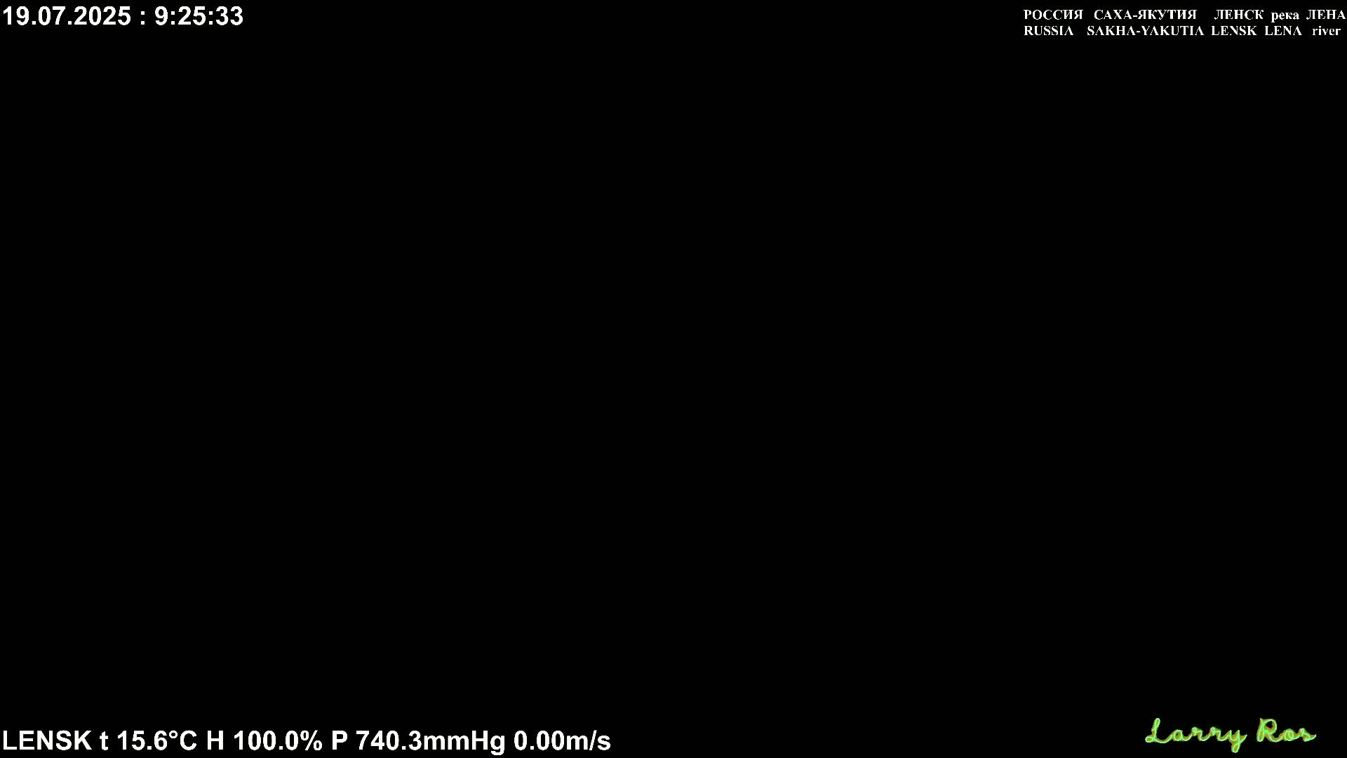 Lensk,  Lena River (Reka Lena) towards South & River South Forest Live Cam - Lensk, Lensky, Sakha, Far Eastern (Dal'nevostochnyy), Russia