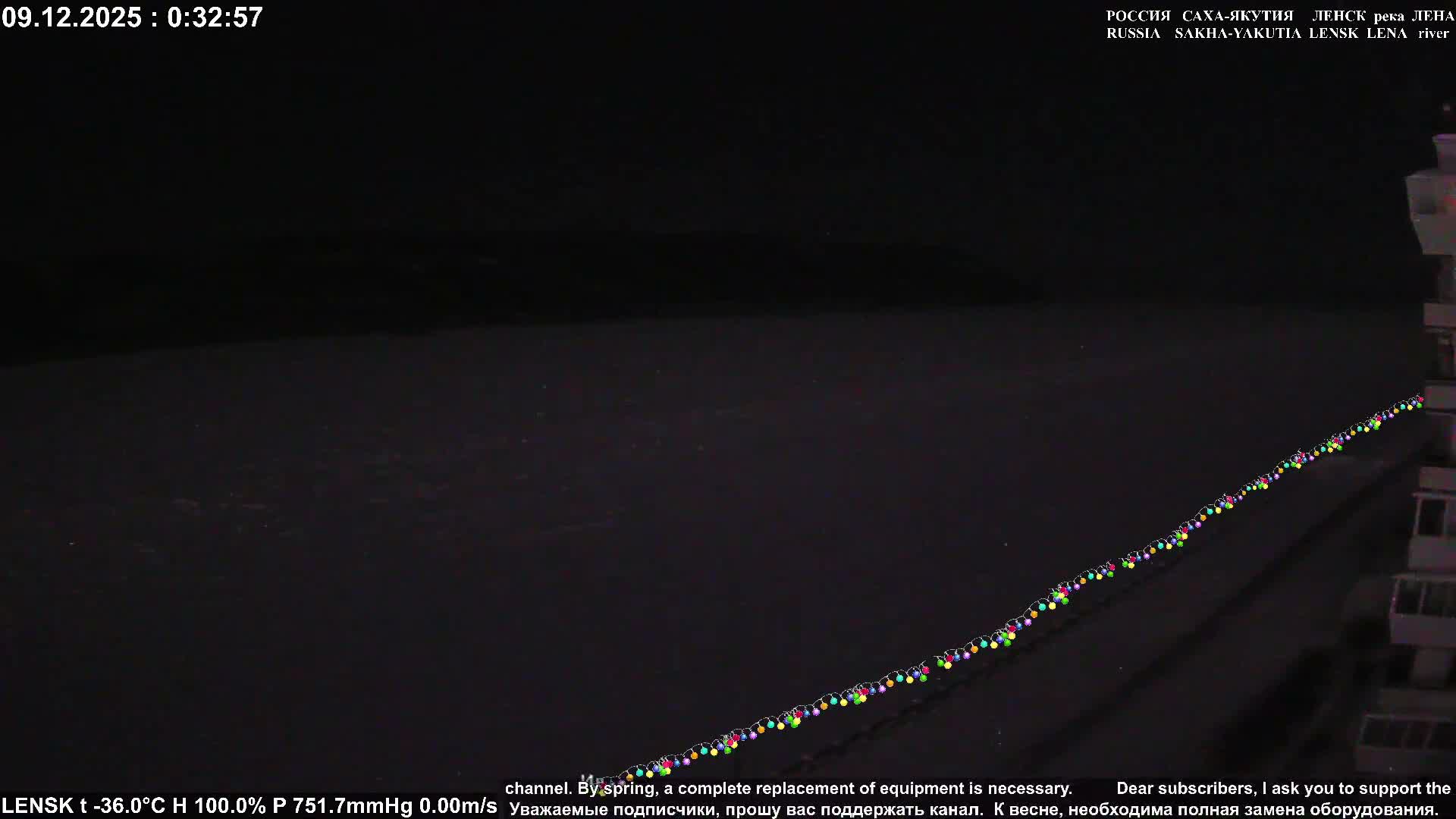 Lensk,  Lena River (Reka Lena) towards South & River South Forest Live Cam - Lensk, Lensky, Sakha, Far Eastern (Dal'nevostochnyy), Russia