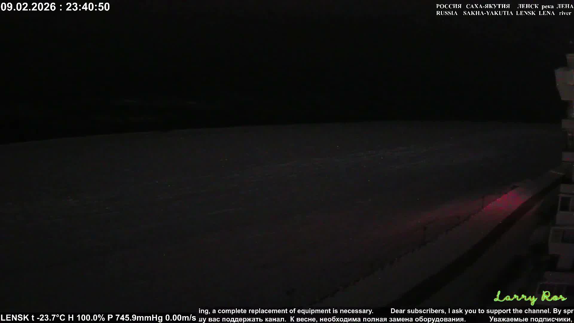 Lensk,  Lena River (Reka Lena) towards South & River South Forest Live Cam - Lensk, Lensky, Sakha, Far Eastern (Dal'nevostochnyy), Russia