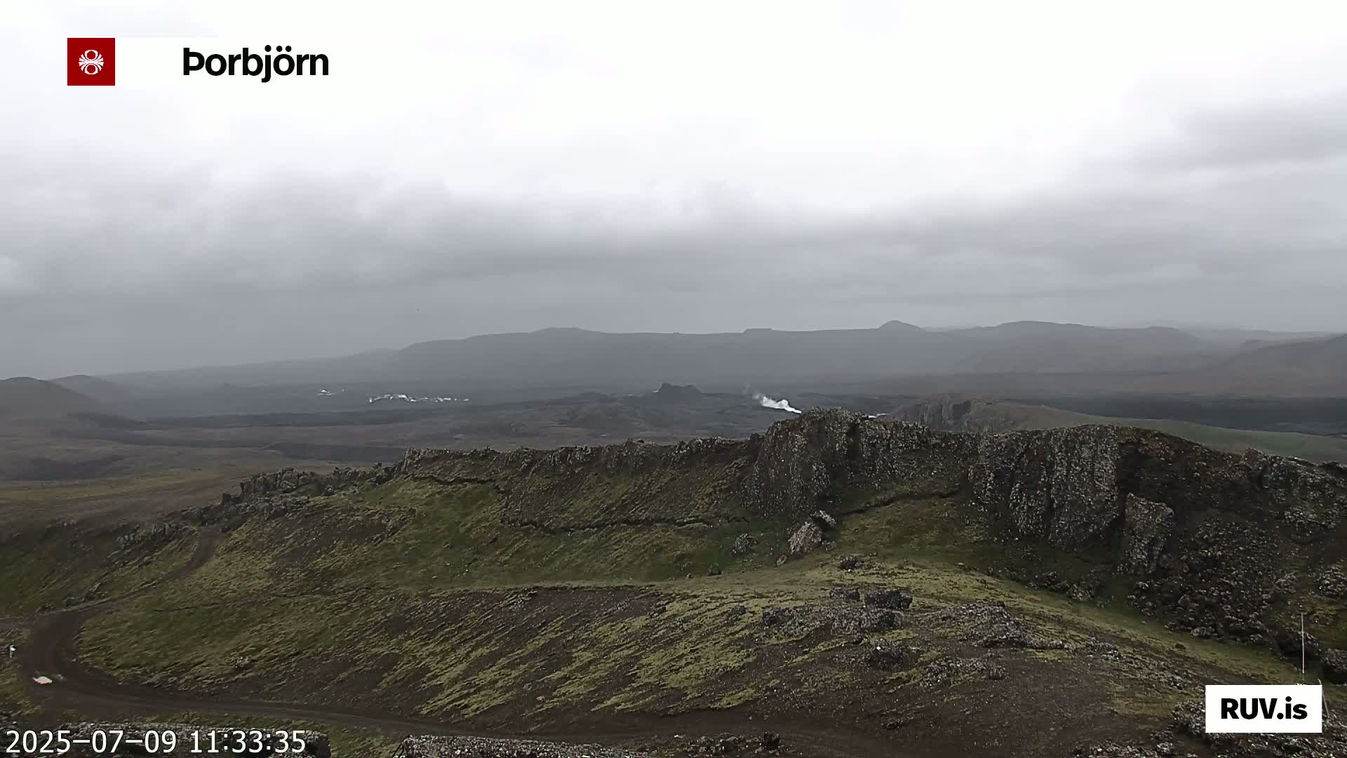 Thorbjörn Tuya Volcano ( Þorbjörn - Þorbjarnarfell ) Live Cam - Grindavik, Grindavikurbaer (Grindavíkurbær), Southern Peninsula (Suðurnes), Iceland