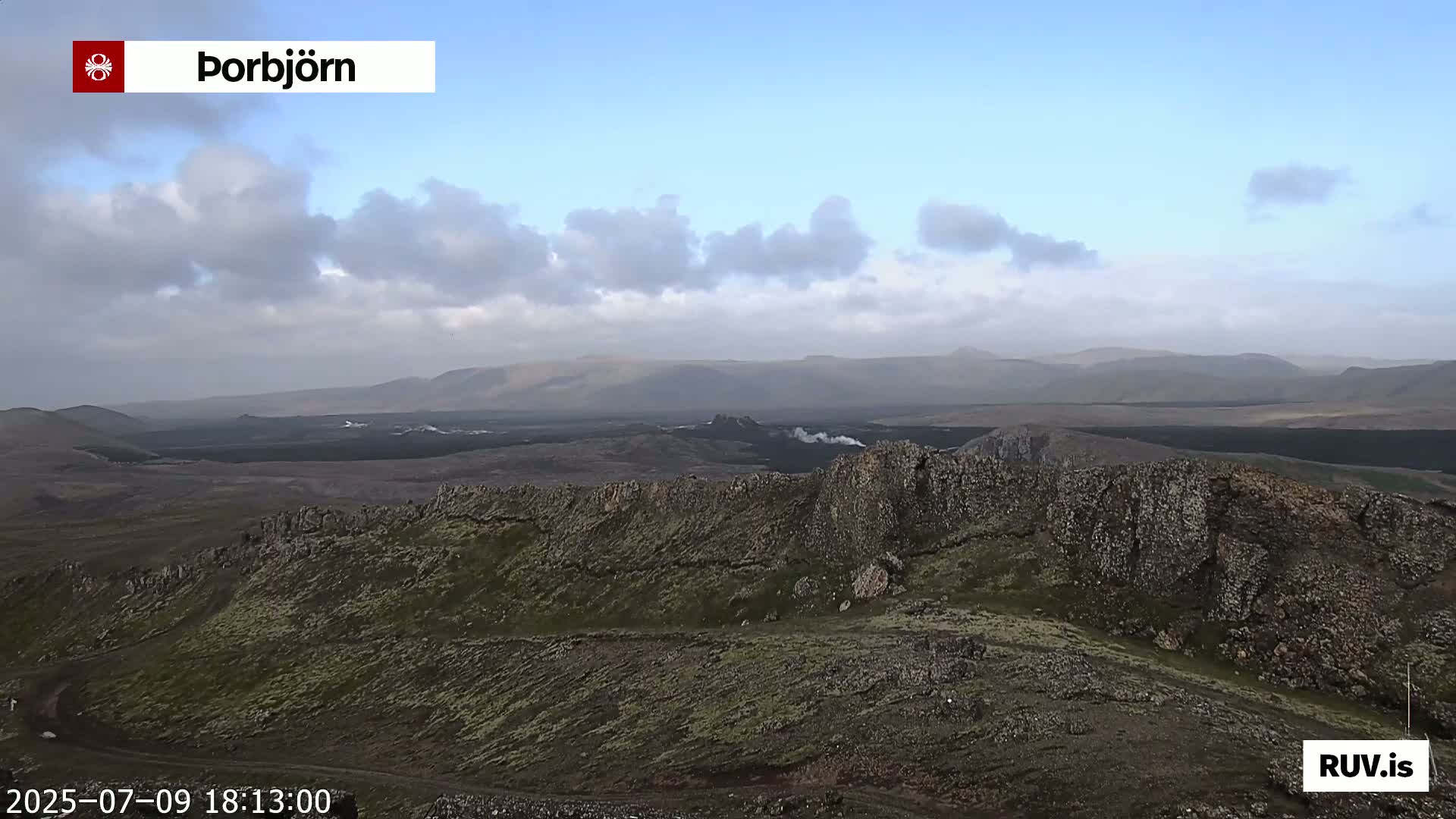 Thorbjörn Tuya Volcano ( Þorbjörn - Þorbjarnarfell ) Live Cam - Grindavik, Grindavikurbaer (Grindavíkurbær), Southern Peninsula (Suðurnes), Iceland