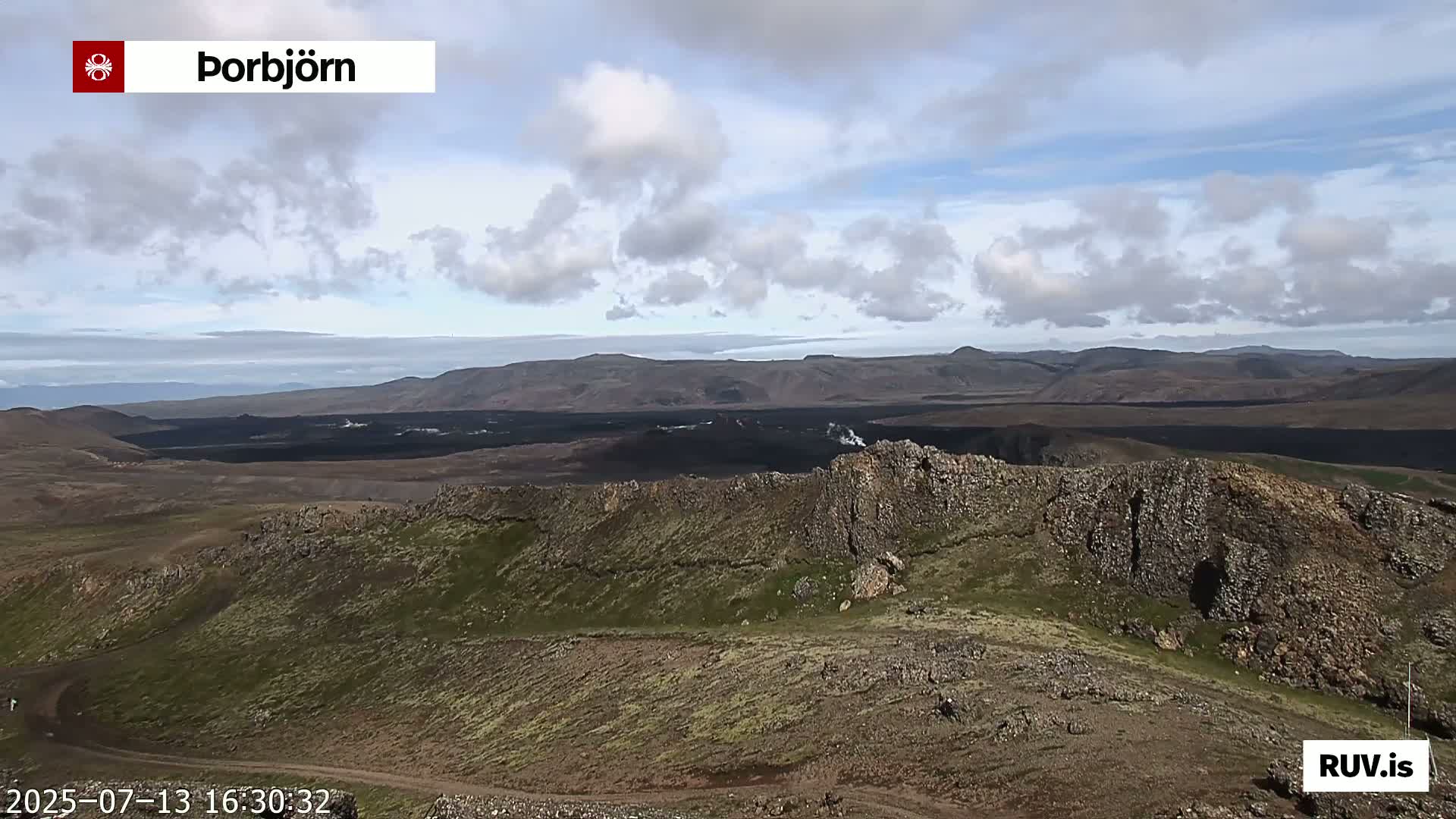 Thorbjörn Tuya Volcano ( Þorbjörn - Þorbjarnarfell ) Live Cam - Grindavik, Grindavikurbaer (Grindavíkurbær), Southern Peninsula (Suðurnes), Iceland