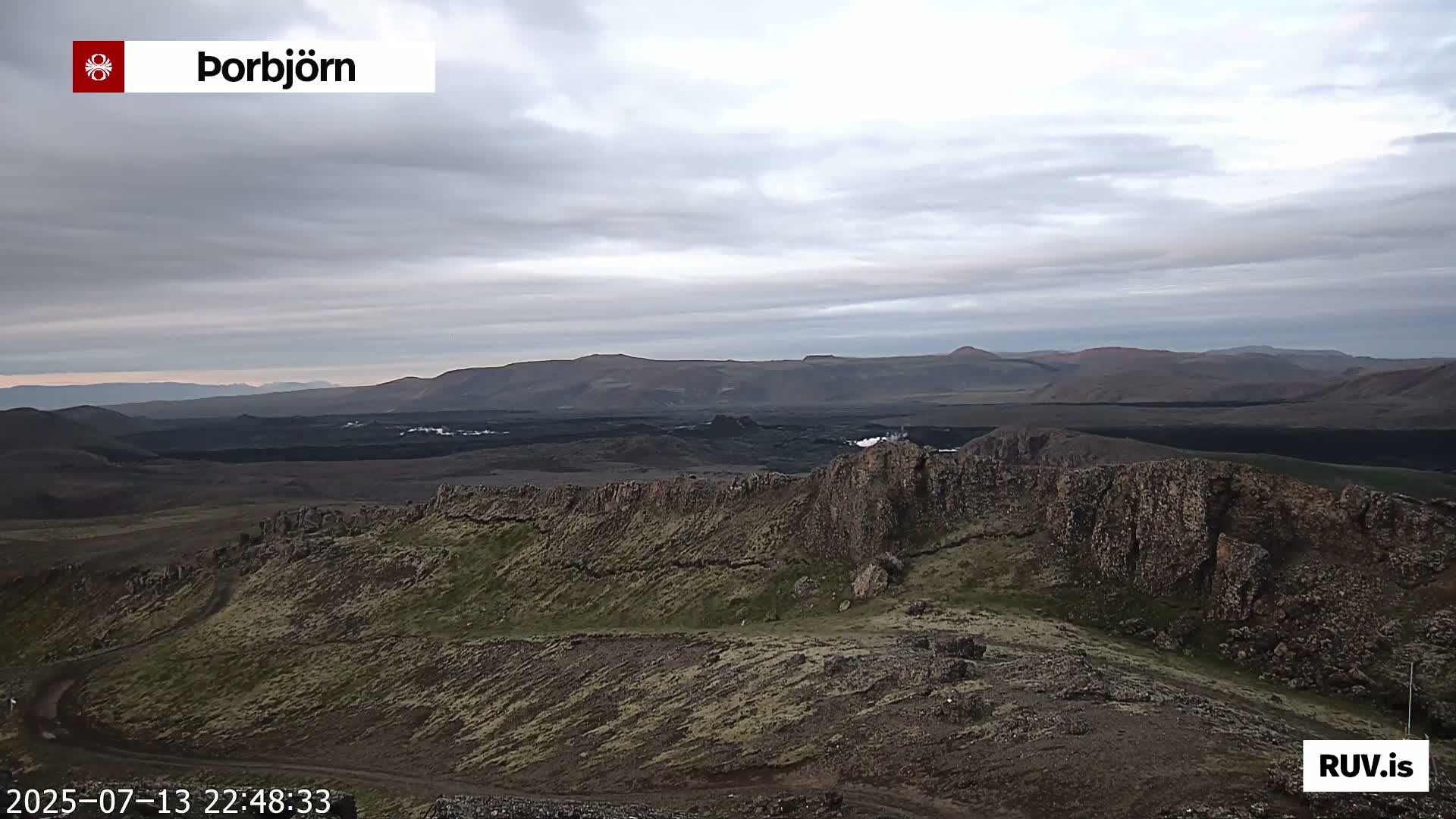 Thorbjörn Tuya Volcano ( Þorbjörn - Þorbjarnarfell ) Live Cam - Grindavik, Grindavikurbaer (Grindavíkurbær), Southern Peninsula (Suðurnes), Iceland