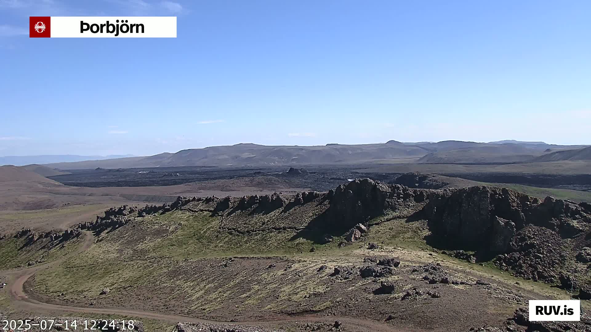 Thorbjörn Tuya Volcano ( Þorbjörn - Þorbjarnarfell ) Live Cam - Grindavik, Grindavikurbaer (Grindavíkurbær), Southern Peninsula (Suðurnes), Iceland