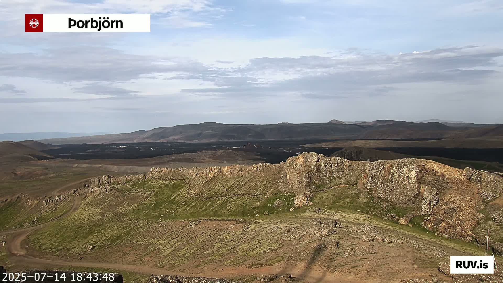 Thorbjörn Tuya Volcano ( Þorbjörn - Þorbjarnarfell ) Live Cam - Grindavik, Grindavikurbaer (Grindavíkurbær), Southern Peninsula (Suðurnes), Iceland