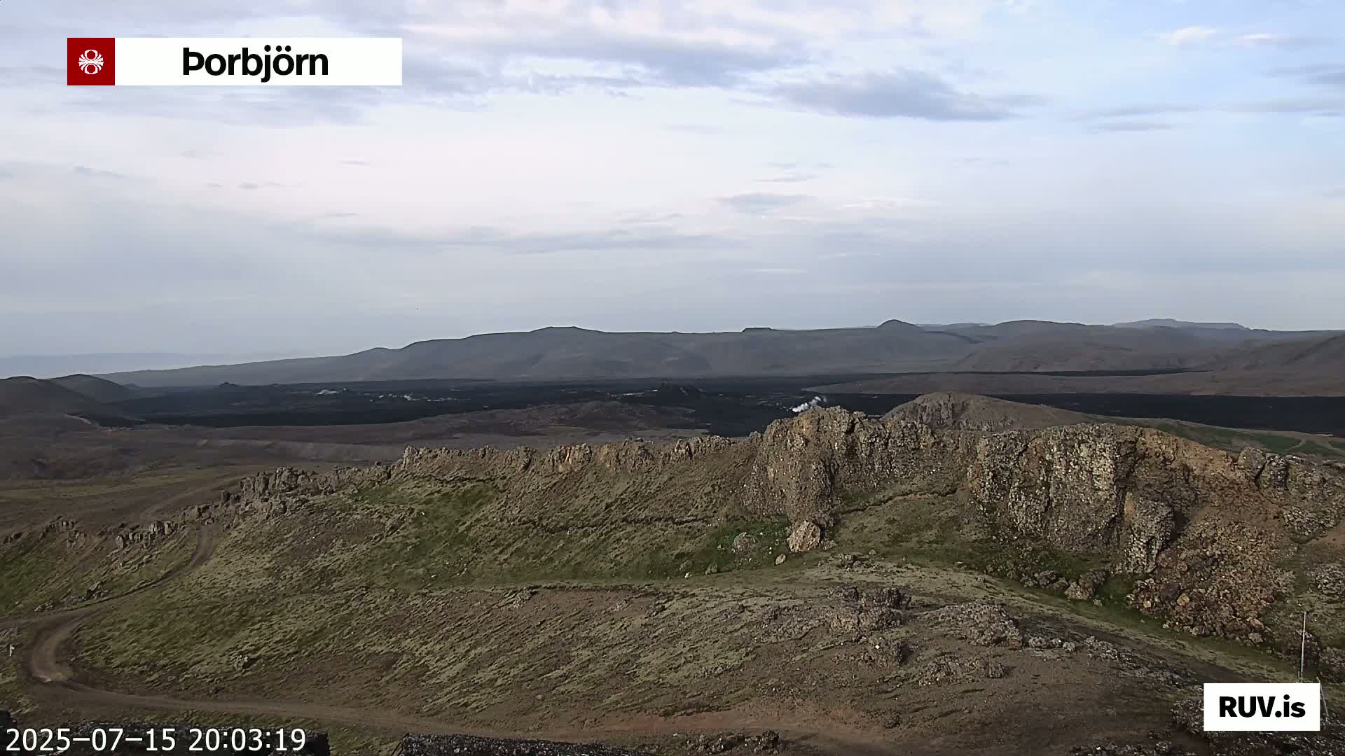 Thorbjörn Tuya Volcano ( Þorbjörn - Þorbjarnarfell ) Live Cam - Grindavik, Grindavikurbaer (Grindavíkurbær), Southern Peninsula (Suðurnes), Iceland