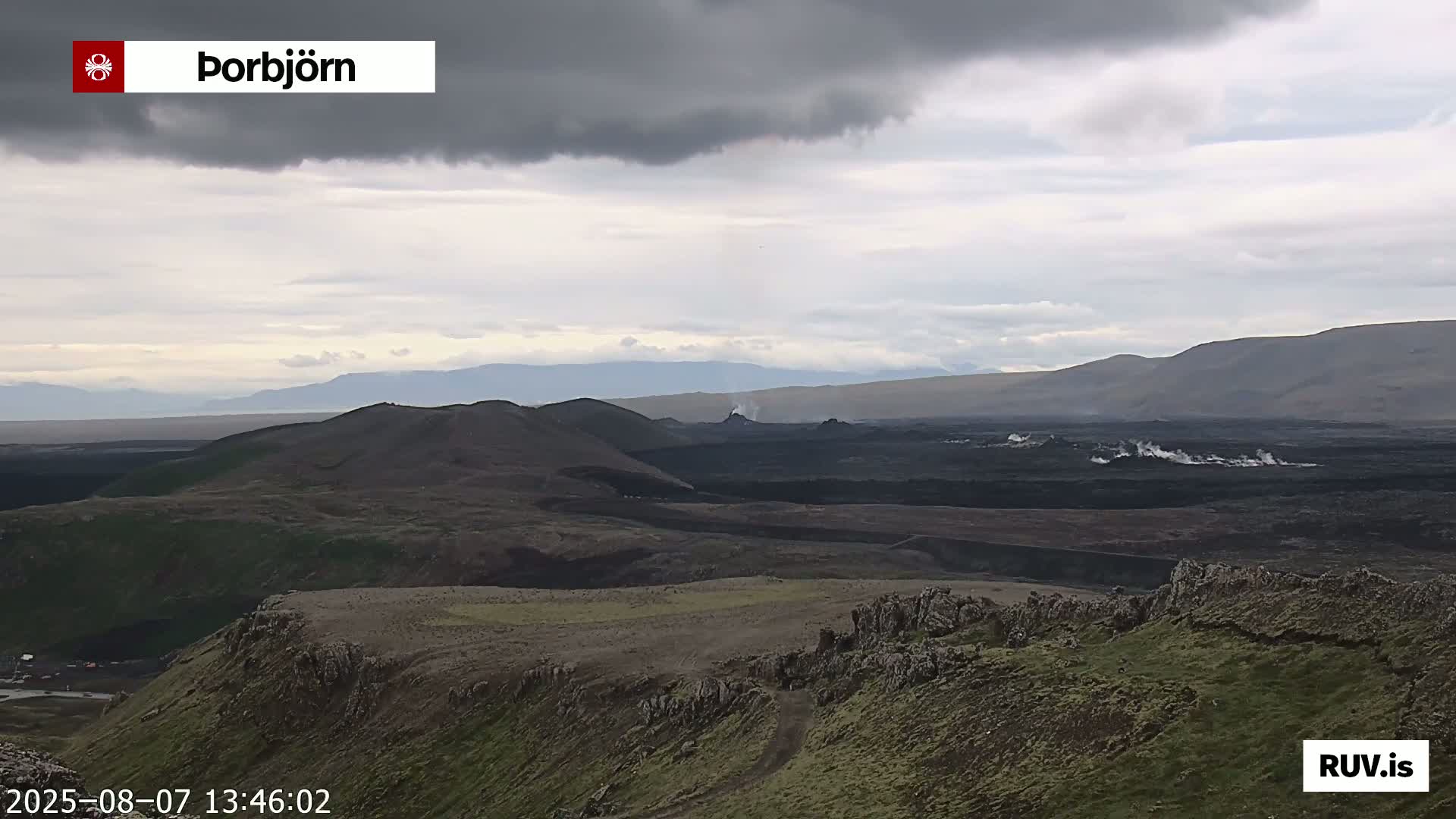 Thorbjörn Tuya Volcano ( Þorbjörn - Þorbjarnarfell ) Live Cam - Grindavik, Grindavikurbaer (Grindavíkurbær), Southern Peninsula (Suðurnes), Iceland
