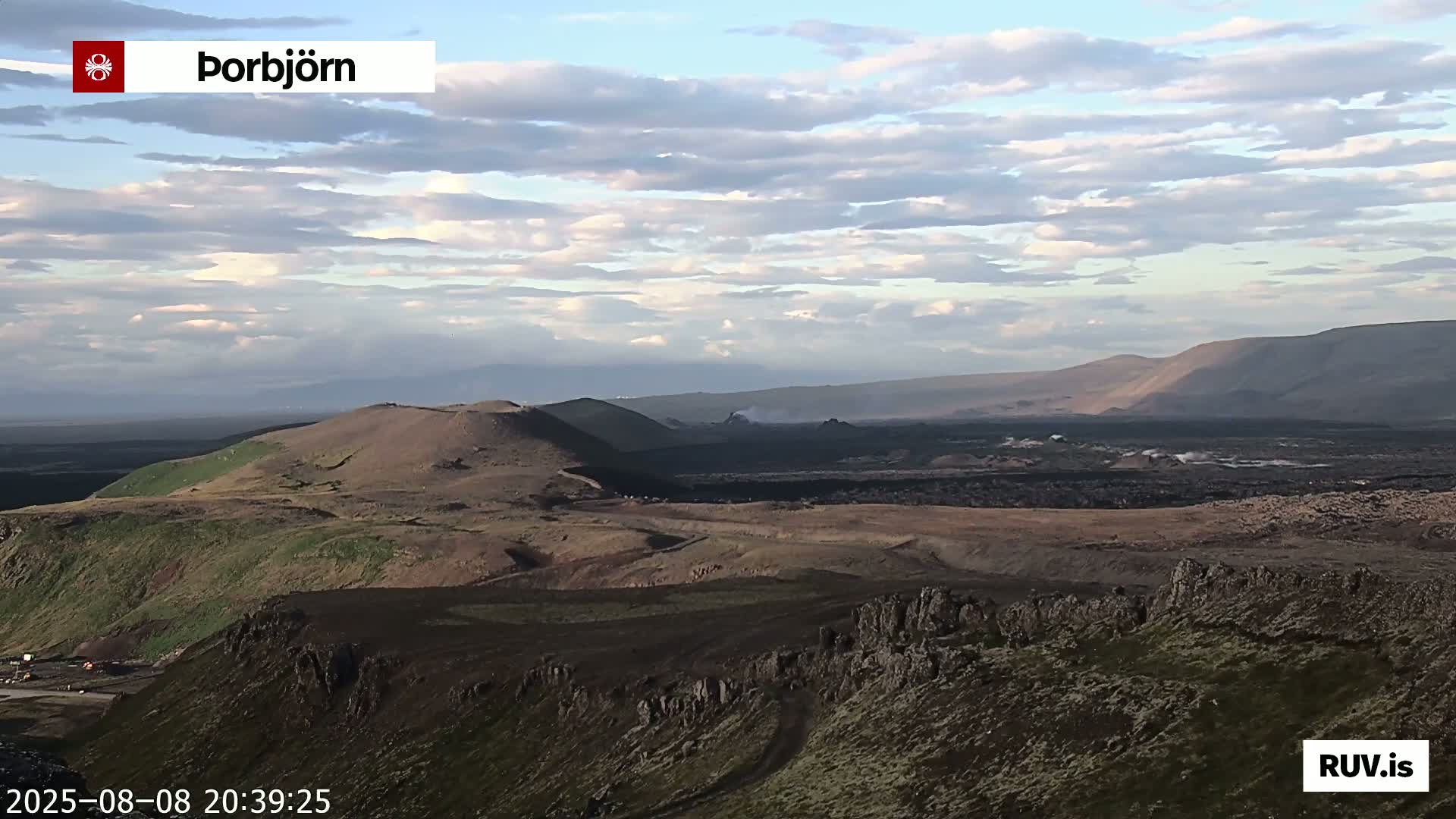 Thorbjörn Tuya Volcano ( Þorbjörn - Þorbjarnarfell ) Live Cam - Grindavik, Grindavikurbaer (Grindavíkurbær), Southern Peninsula (Suðurnes), Iceland