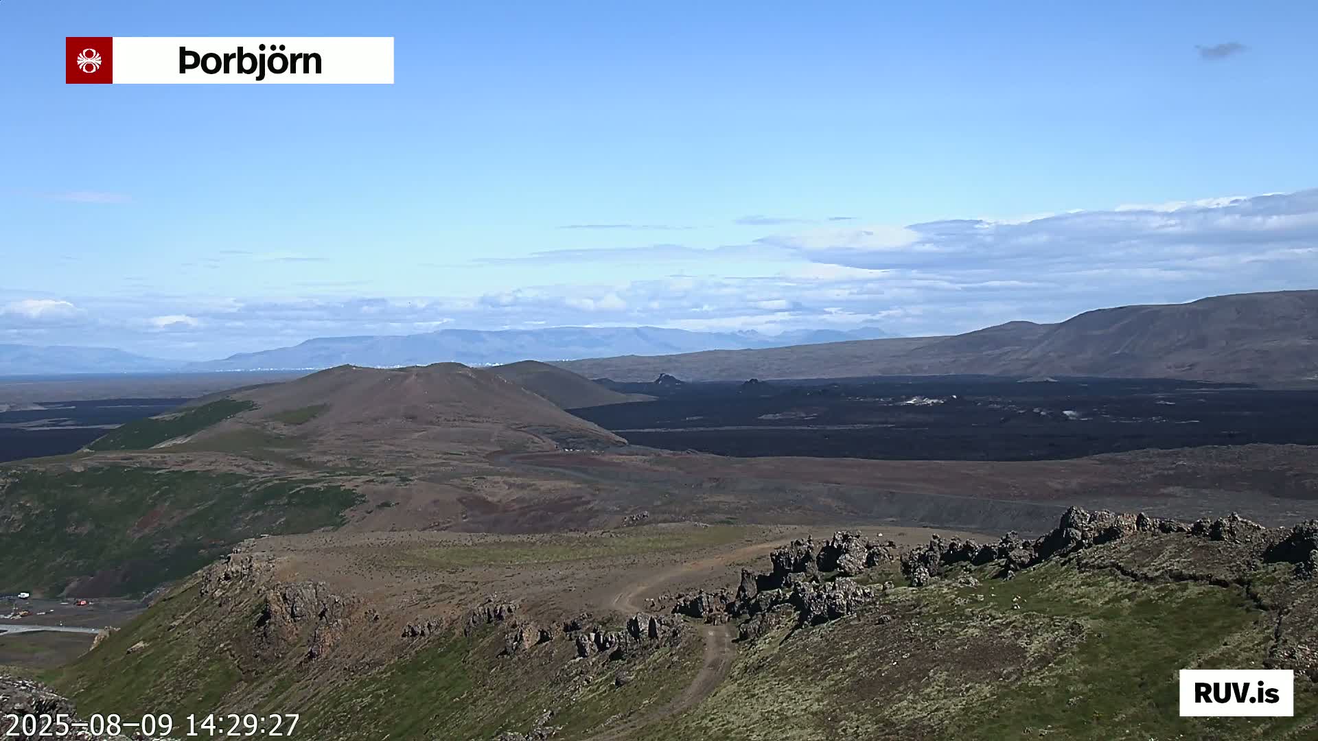 Thorbjörn Tuya Volcano ( Þorbjörn - Þorbjarnarfell ) Live Cam - Grindavik, Grindavikurbaer (Grindavíkurbær), Southern Peninsula (Suðurnes), Iceland