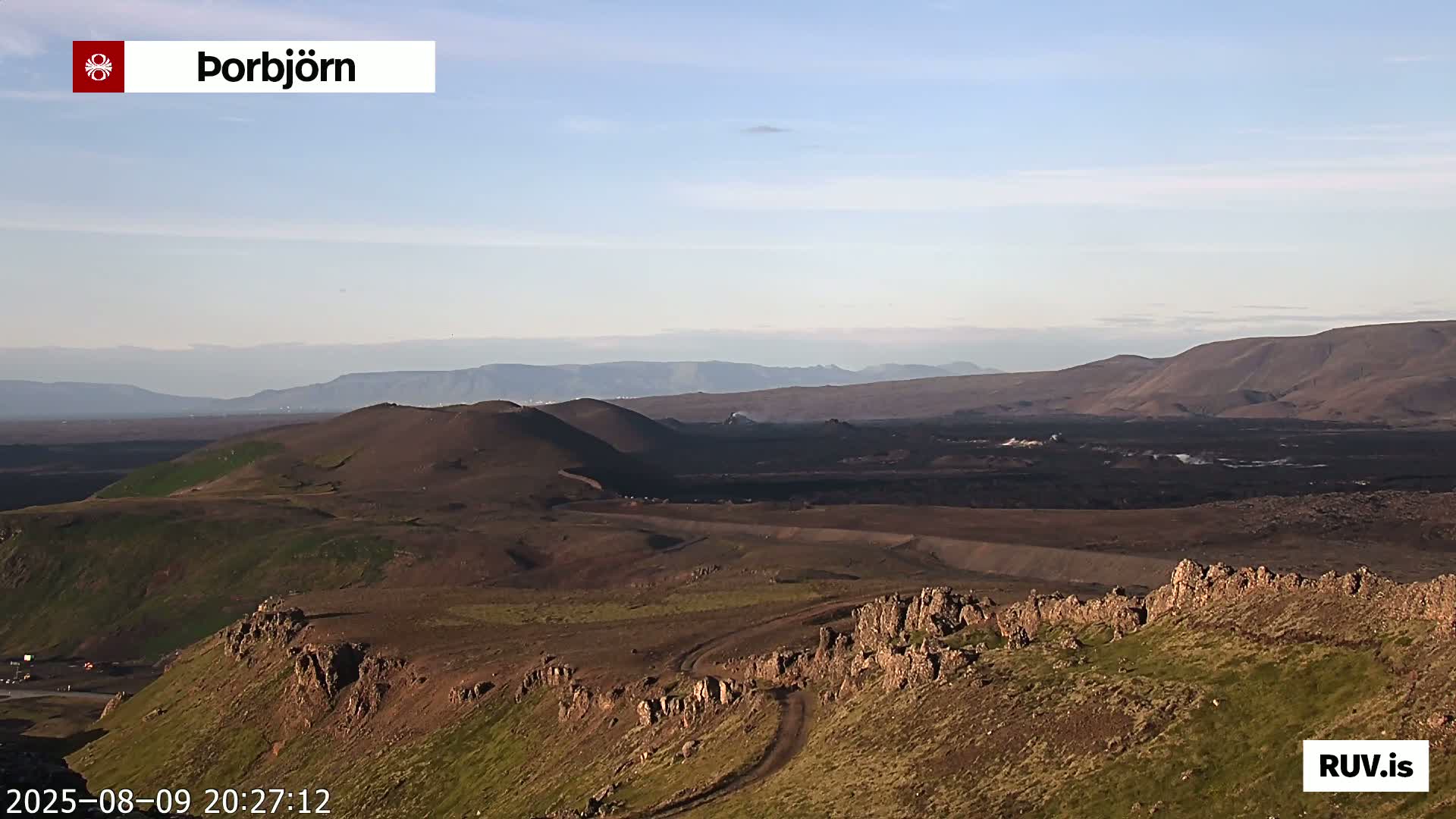 Thorbjörn Tuya Volcano ( Þorbjörn - Þorbjarnarfell ) Live Cam - Grindavik, Grindavikurbaer (Grindavíkurbær), Southern Peninsula (Suðurnes), Iceland