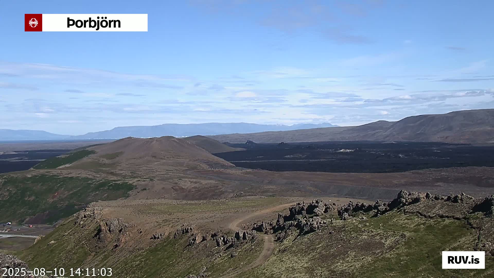 Thorbjörn Tuya Volcano ( Þorbjörn - Þorbjarnarfell ) Live Cam - Grindavik, Grindavikurbaer (Grindavíkurbær), Southern Peninsula (Suðurnes), Iceland