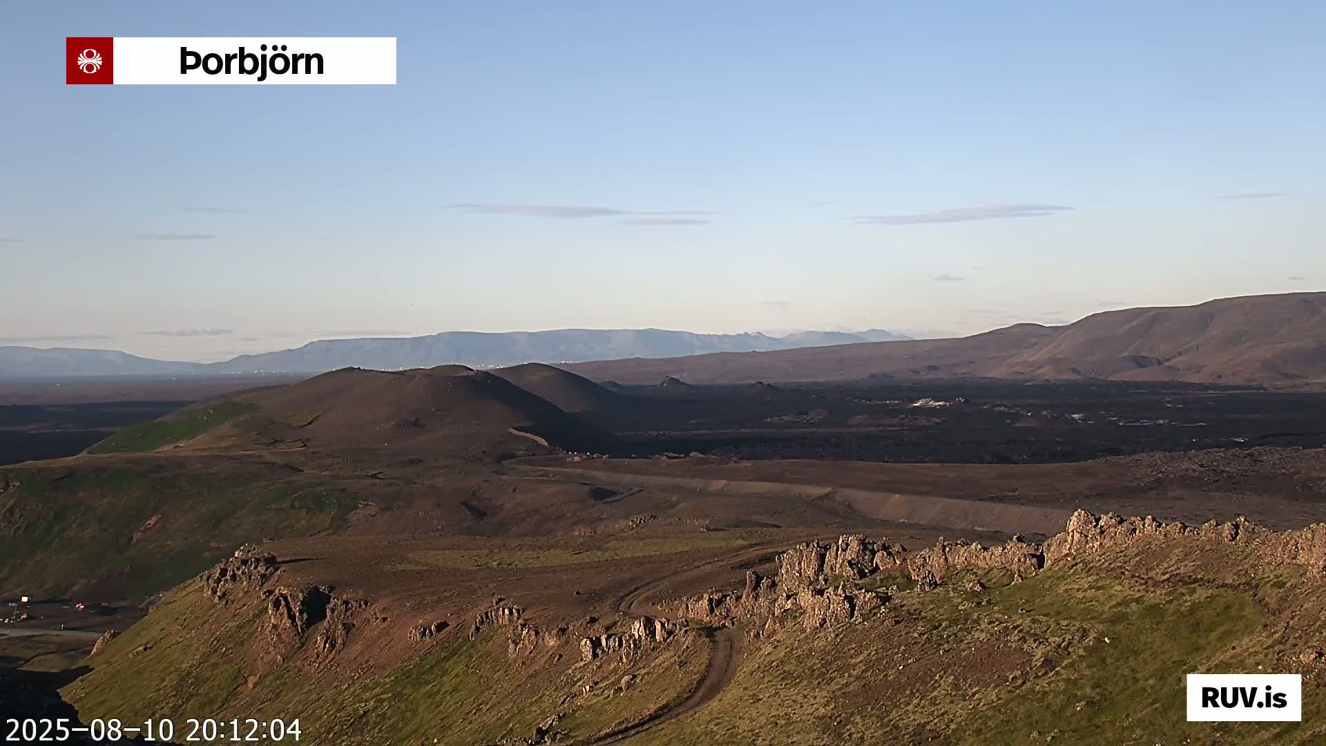 Thorbjörn Tuya Volcano ( Þorbjörn - Þorbjarnarfell ) Live Cam - Grindavik, Grindavikurbaer (Grindavíkurbær), Southern Peninsula (Suðurnes), Iceland
