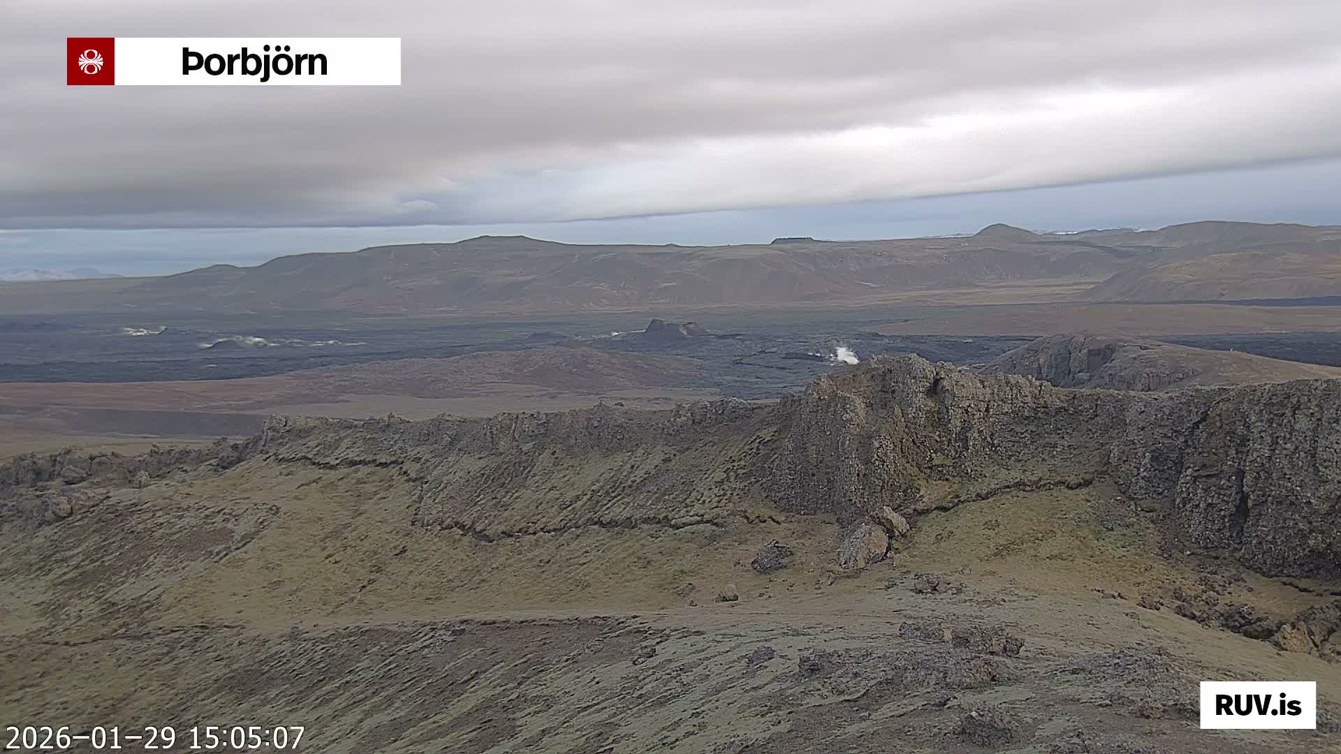Thorbjörn Tuya Volcano ( Þorbjörn - Þorbjarnarfell ) Live Cam - Grindavik, Grindavikurbaer (Grindavíkurbær), Southern Peninsula (Suðurnes), Iceland