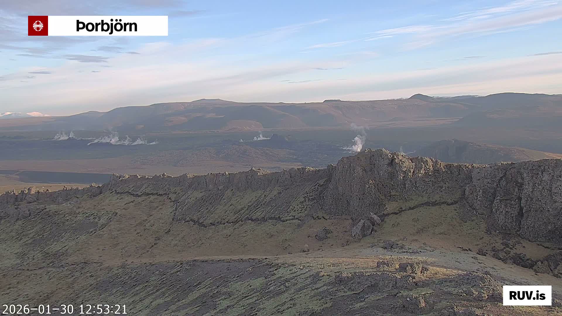Thorbjörn Tuya Volcano ( Þorbjörn - Þorbjarnarfell ) Live Cam - Grindavik, Grindavikurbaer (Grindavíkurbær), Southern Peninsula (Suðurnes), Iceland