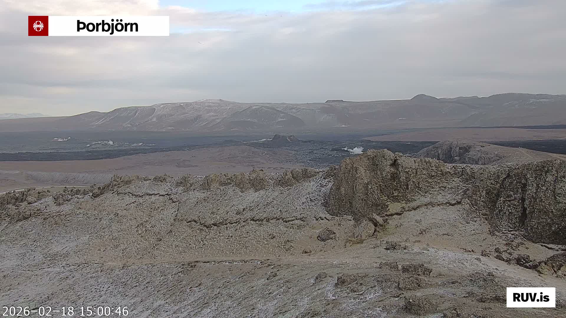 Thorbjörn Tuya Volcano ( Þorbjörn - Þorbjarnarfell ) Live Cam - Grindavik, Grindavikurbaer (Grindavíkurbær), Southern Peninsula (Suðurnes), Iceland