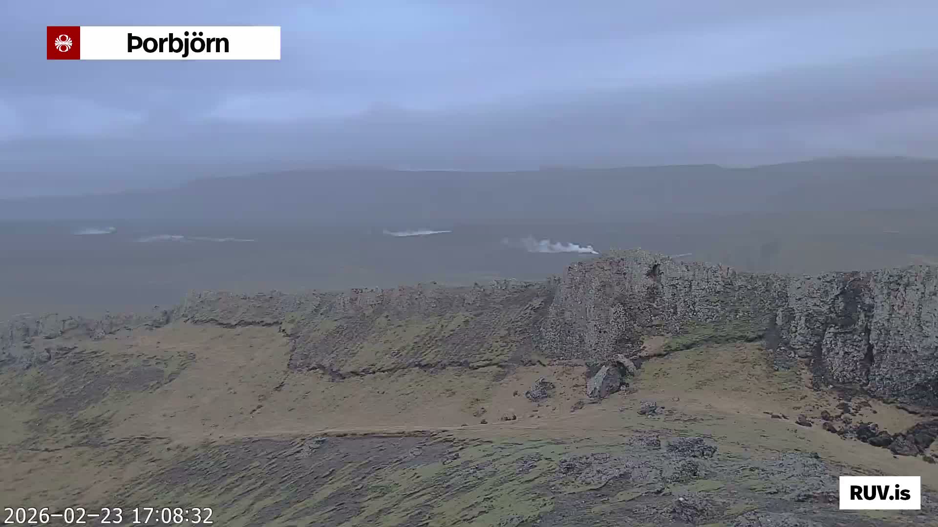 Thorbjörn Tuya Volcano ( Þorbjörn - Þorbjarnarfell ) Live Cam - Grindavik, Grindavikurbaer (Grindavíkurbær), Southern Peninsula (Suðurnes), Iceland