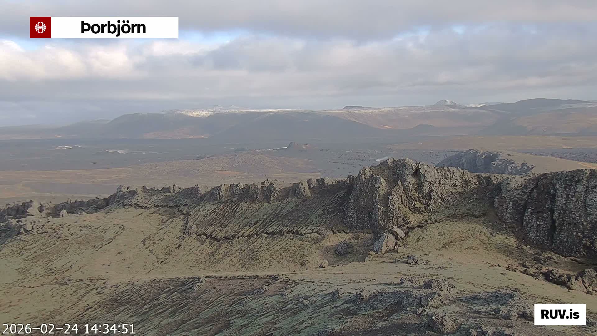Thorbjörn Tuya Volcano ( Þorbjörn - Þorbjarnarfell ) Live Cam - Grindavik, Grindavikurbaer (Grindavíkurbær), Southern Peninsula (Suðurnes), Iceland