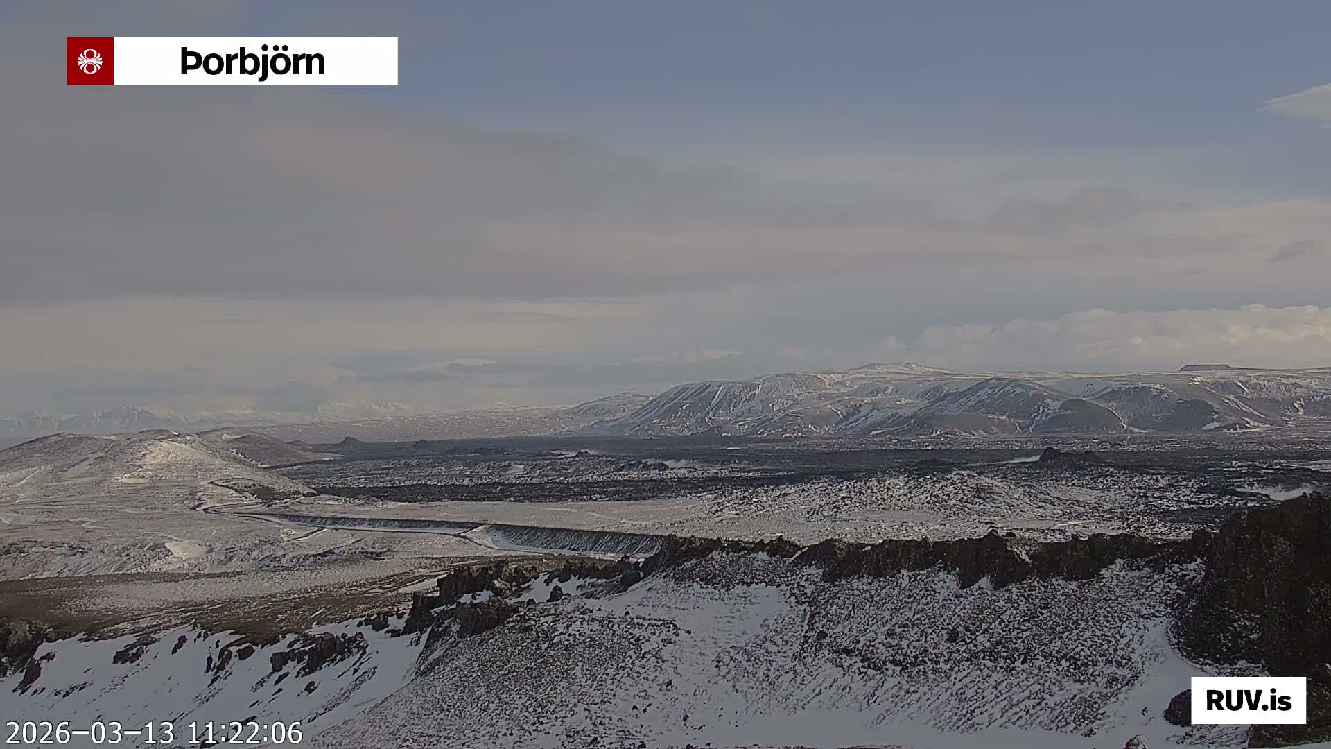 Thorbjörn Tuya Volcano ( Þorbjörn - Þorbjarnarfell ) Live Cam - Grindavik, Grindavikurbaer (Grindavíkurbær), Southern Peninsula (Suðurnes), Iceland