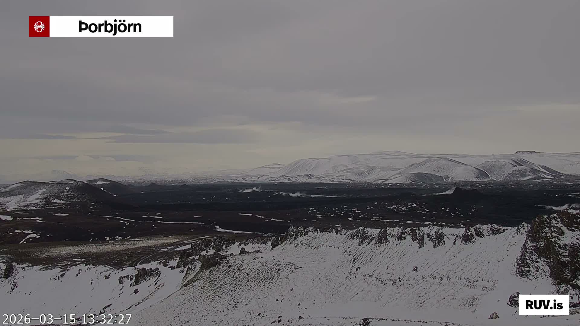 Thorbjörn Tuya Volcano ( Þorbjörn - Þorbjarnarfell ) Live Cam - Grindavik, Grindavikurbaer (Grindavíkurbær), Southern Peninsula (Suðurnes), Iceland