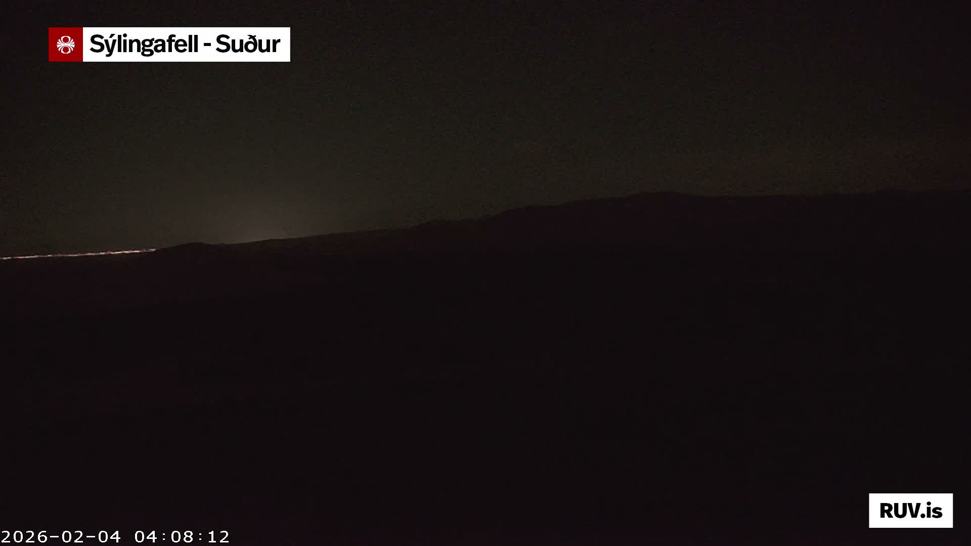 Sýlingarfell Tuya Volcano towards South & Grindavik City Silhouette PTZ Live Cam - Grindavik, Grindavikurbaer (Grindavíkurbær), Southern Peninsula (Suðurnes), Iceland